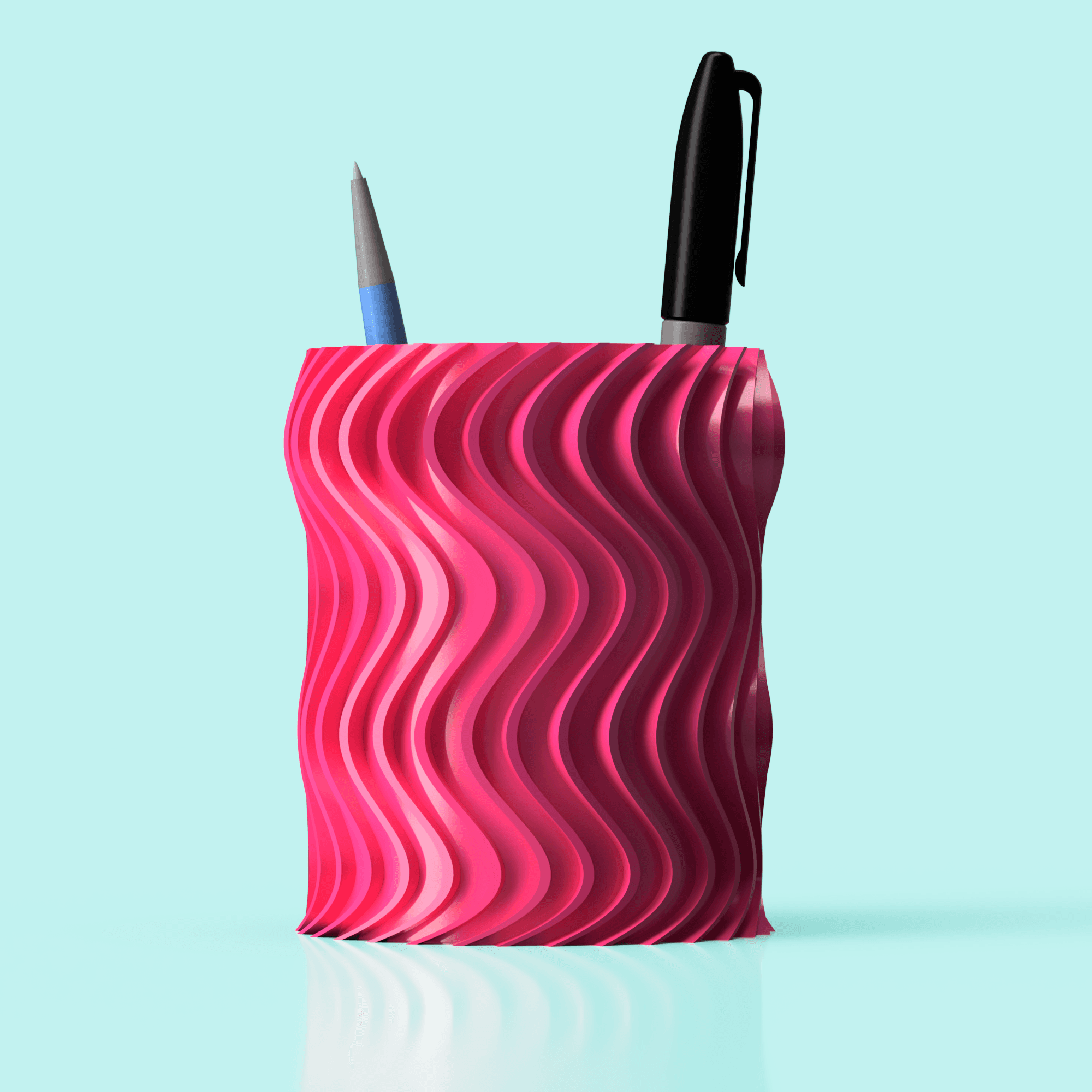 Swirling Ribs Vase 3d model