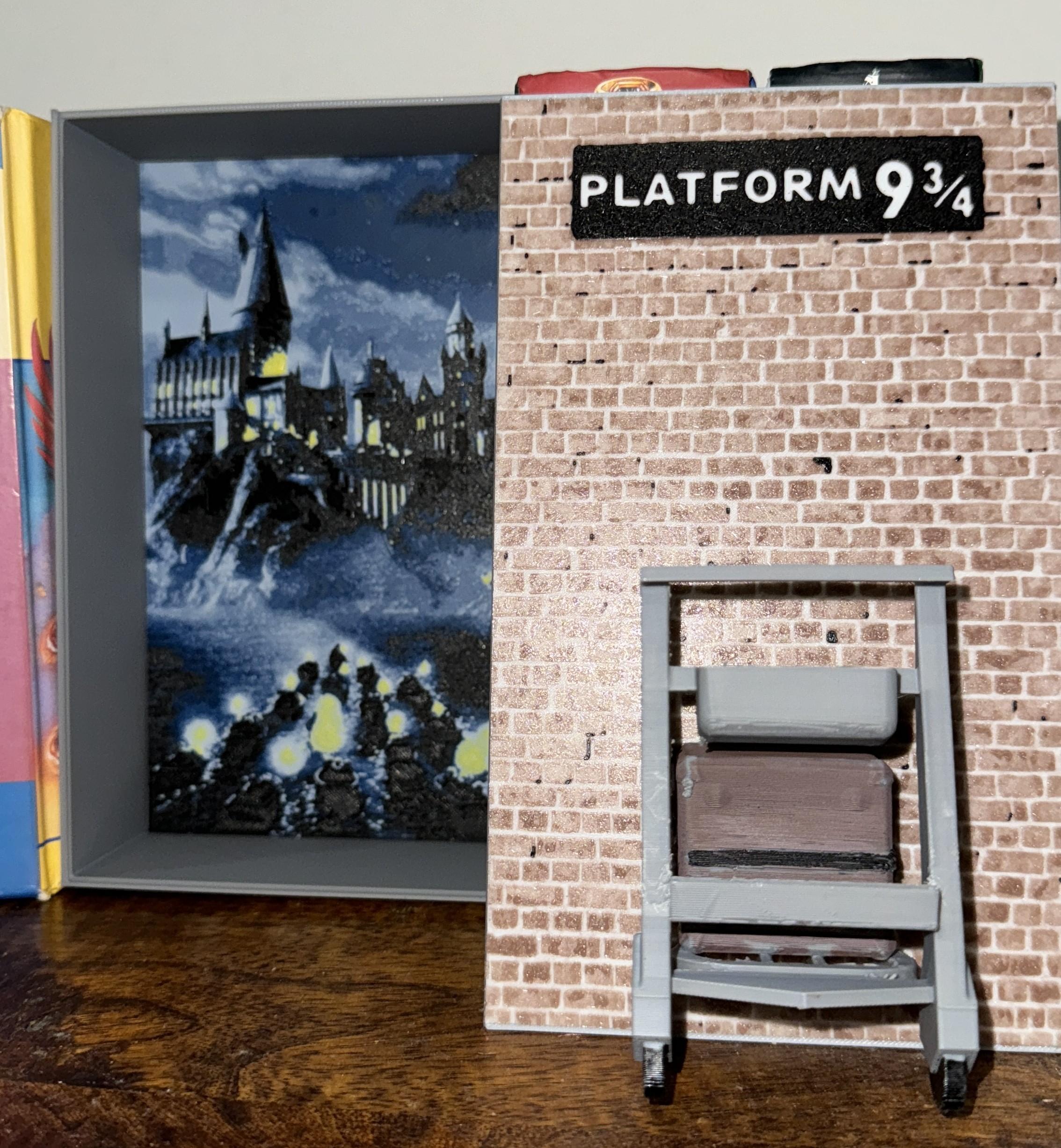 Platform 9 3/4 Book Nook 3d model