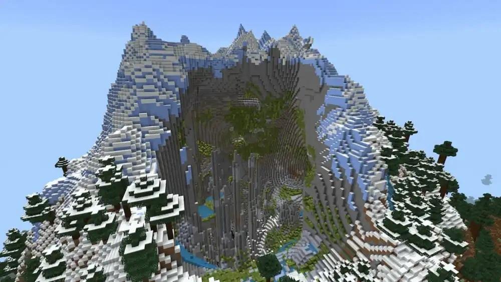 Minecraft mountain 3d model