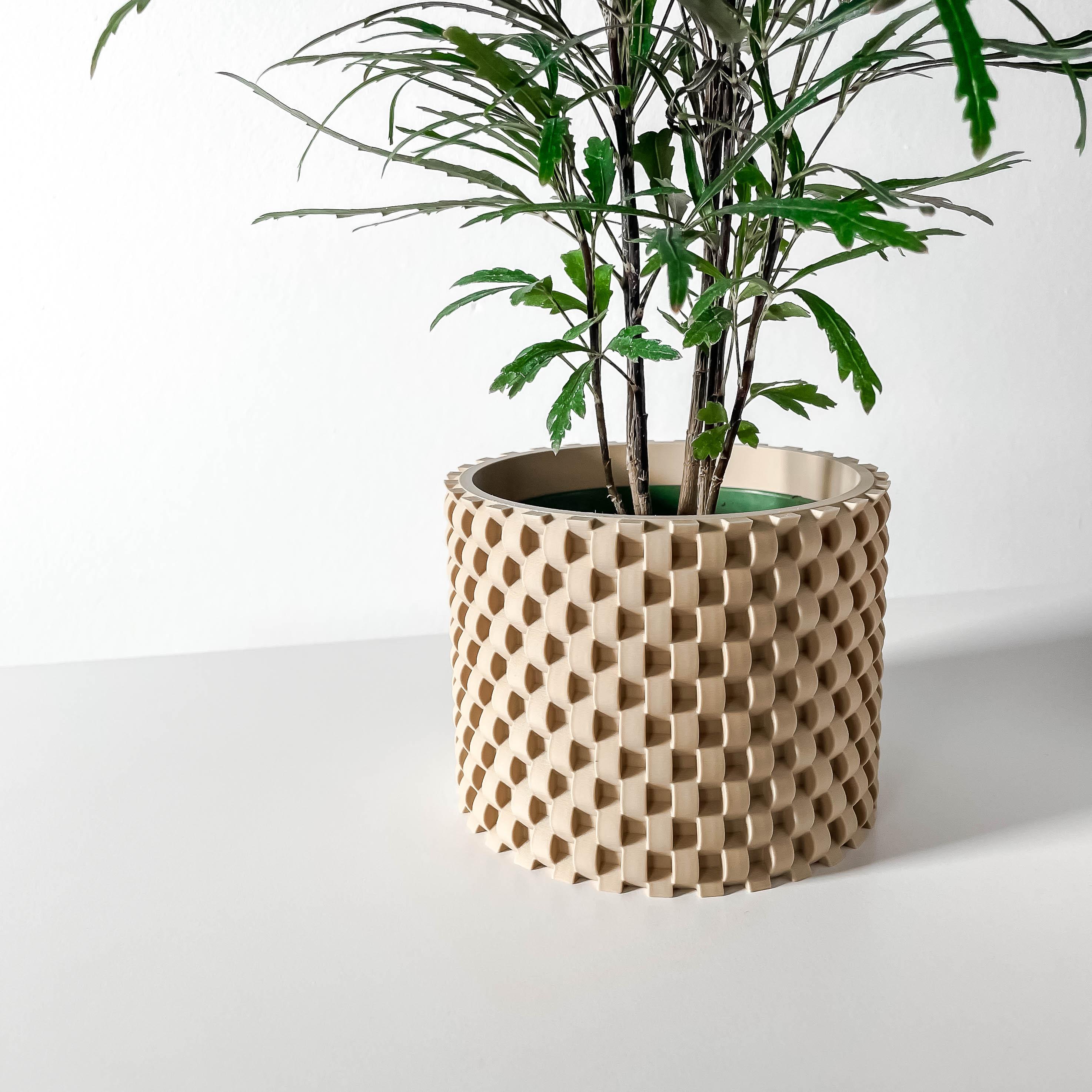 The Cheo Planter Pot with Drainage Tray & Stand: Modern and Unique Home Decor for Plants and Succule 3d model
