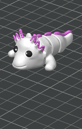 Flexi Axolotl (No Supports) 3d model