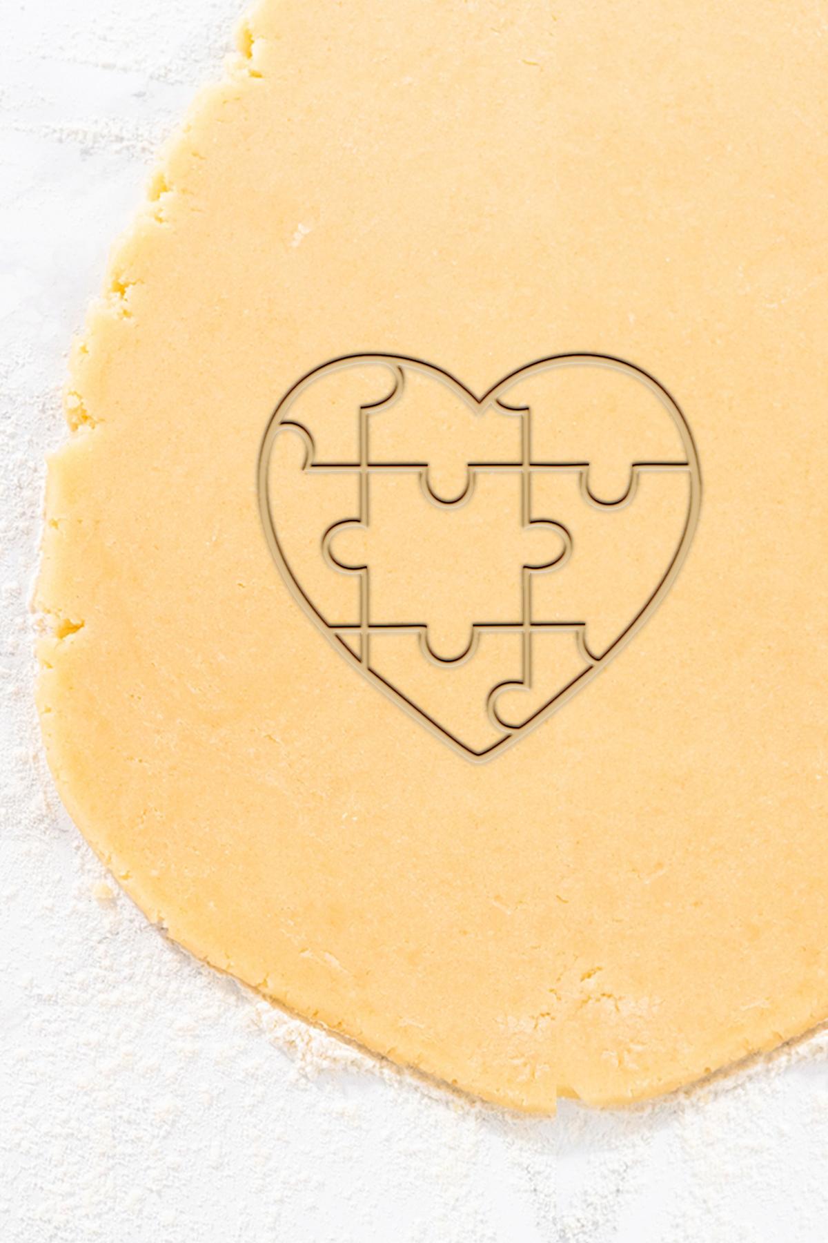 Heart Puzzle Cookie Cutter, Biscuit Cutter 3d model