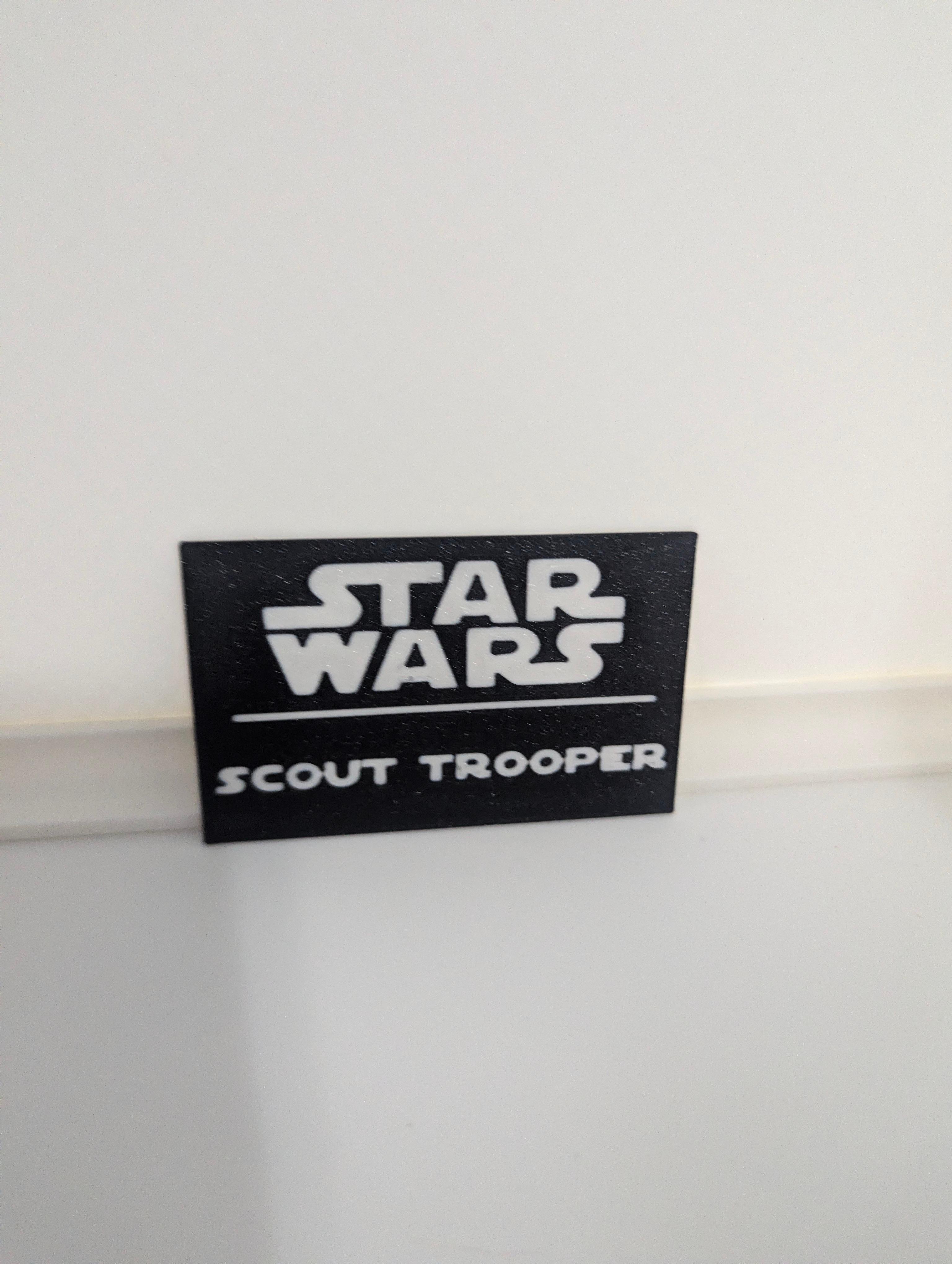 Scout Trooper Multicolor Nameplates 3d model