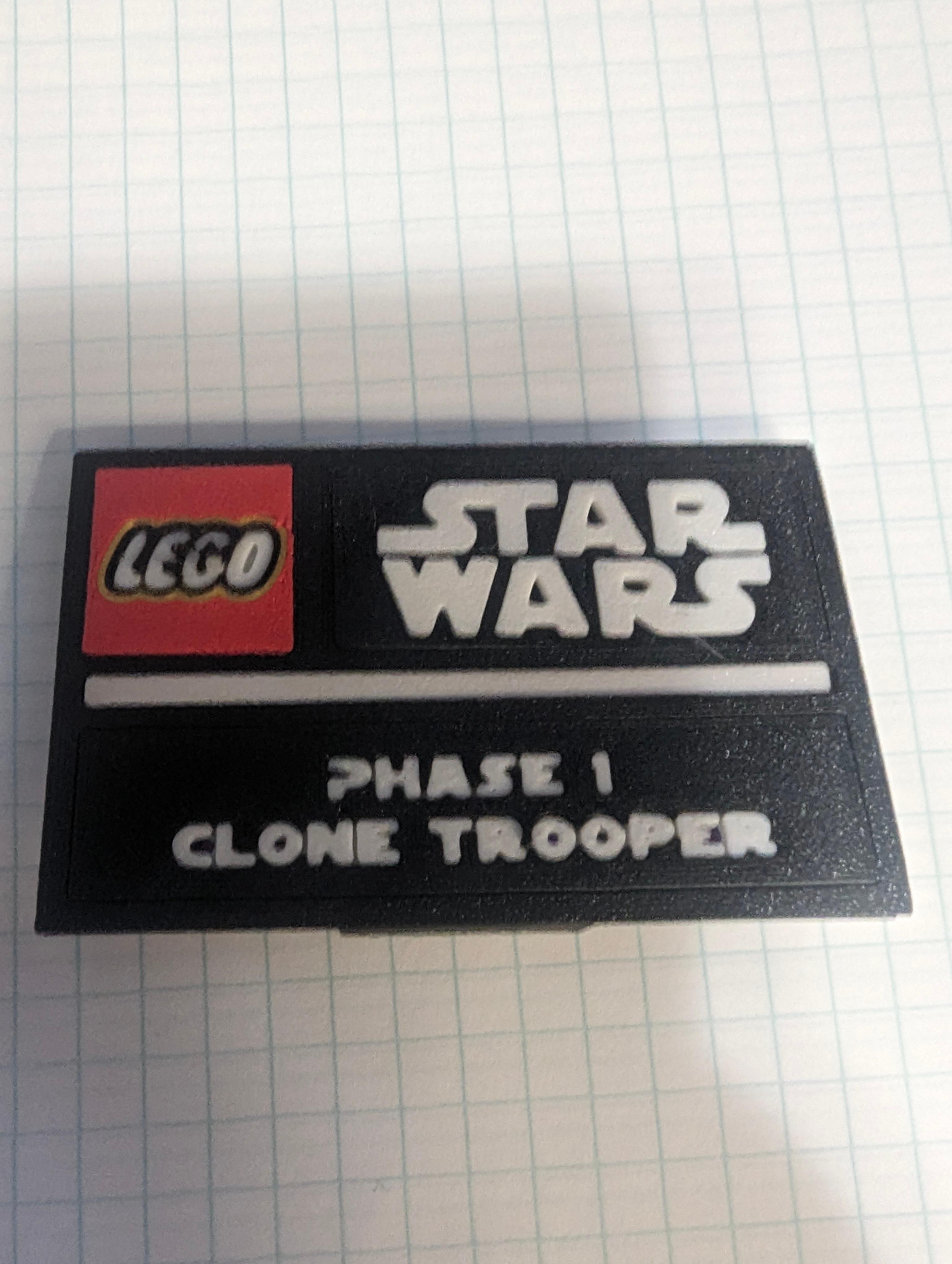 Phase 1 Clone Trooper Complete Nameplate Assembly 3d model
