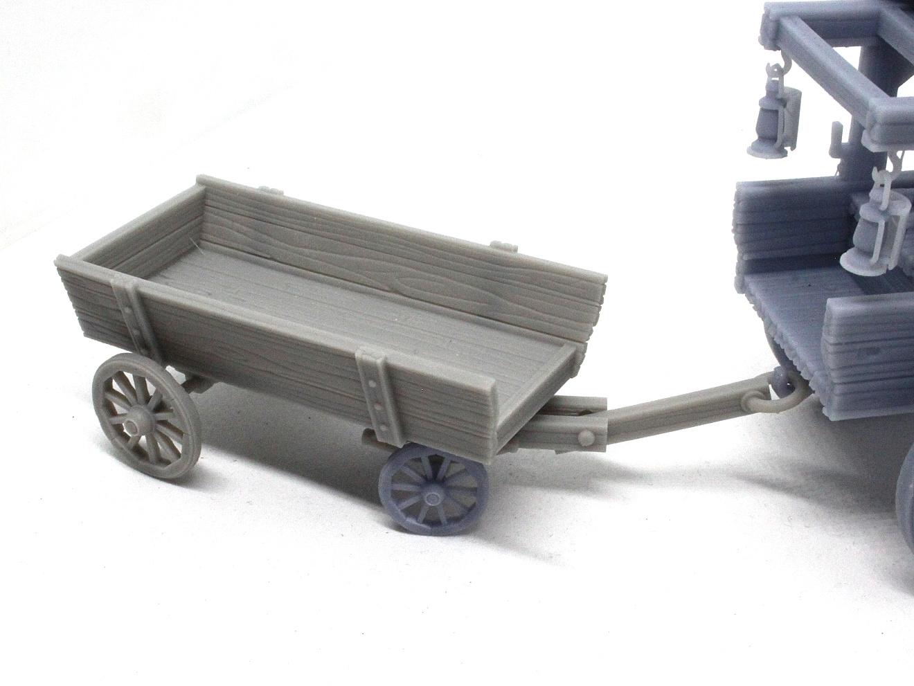 Wagon Trailer With Working Steering 3d model