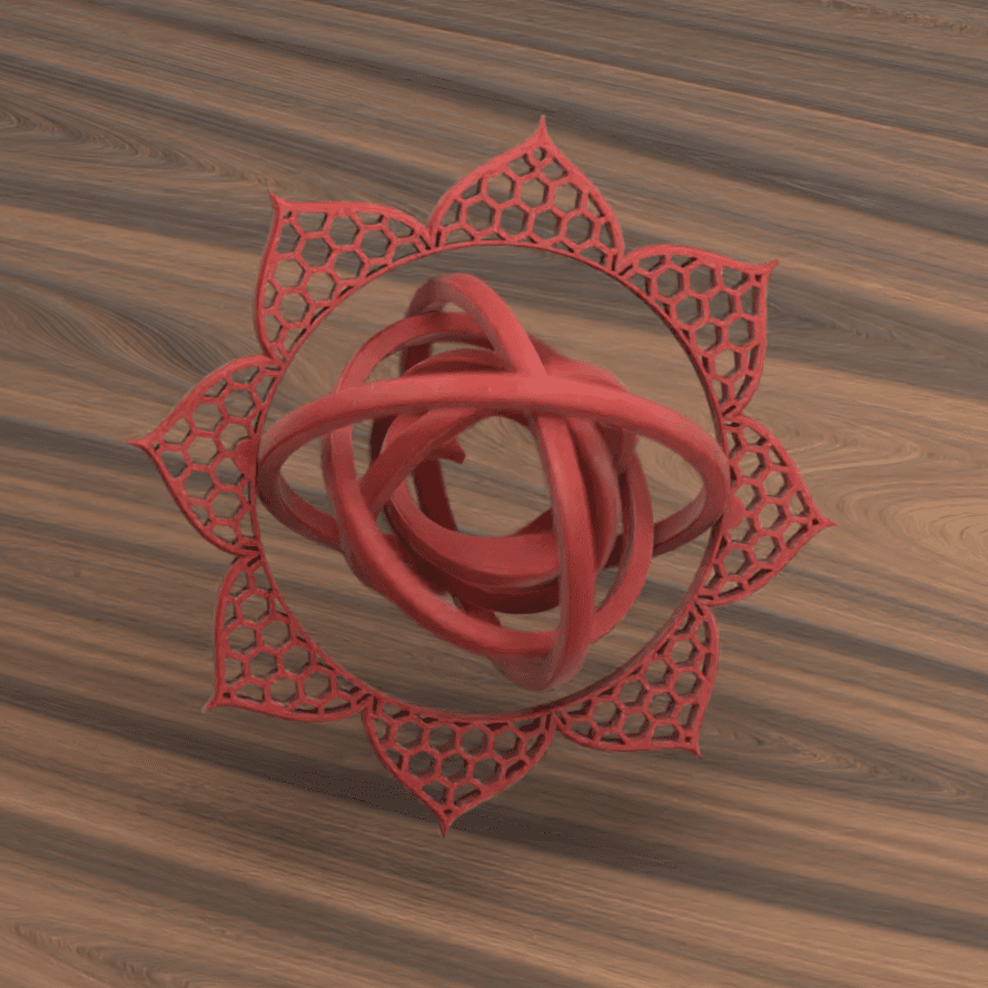 VALENTINES HEART GYROSCOPE (print in place) 3d model