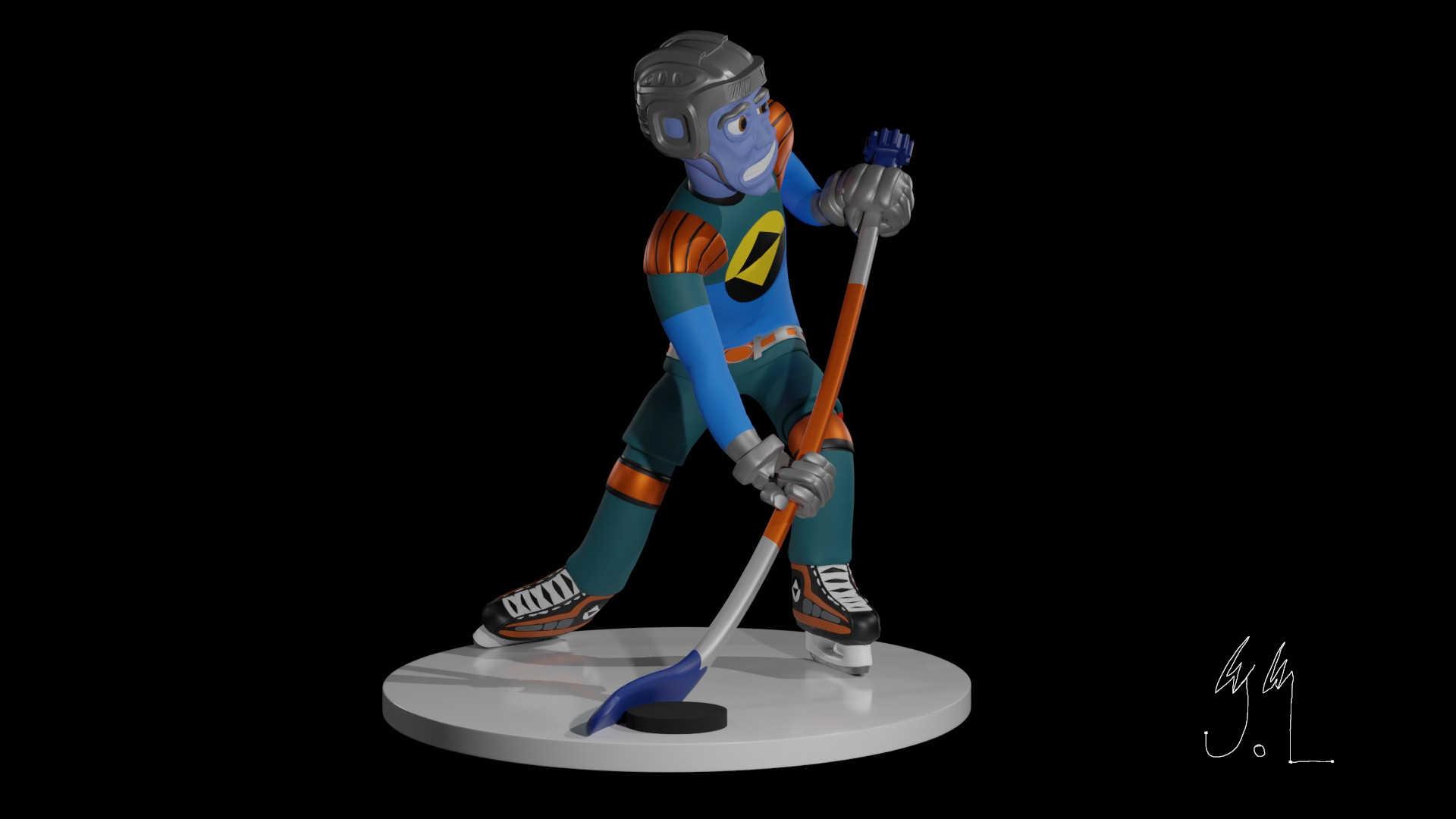 Guardian Hockey Player 3d model