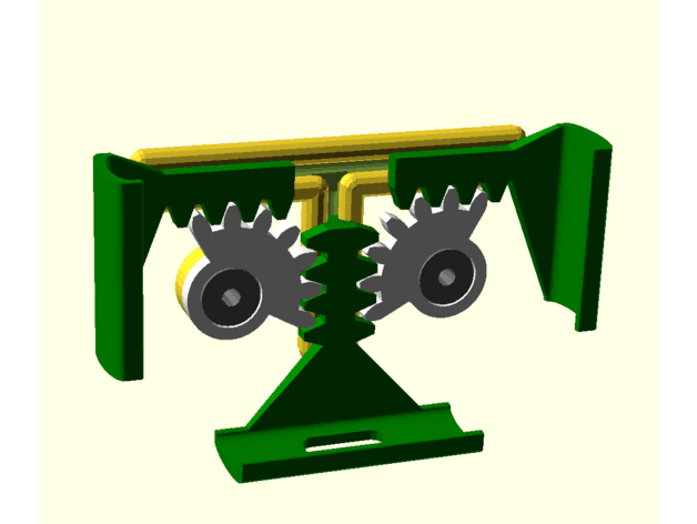 Phone holder with gears - Without supports 3d model