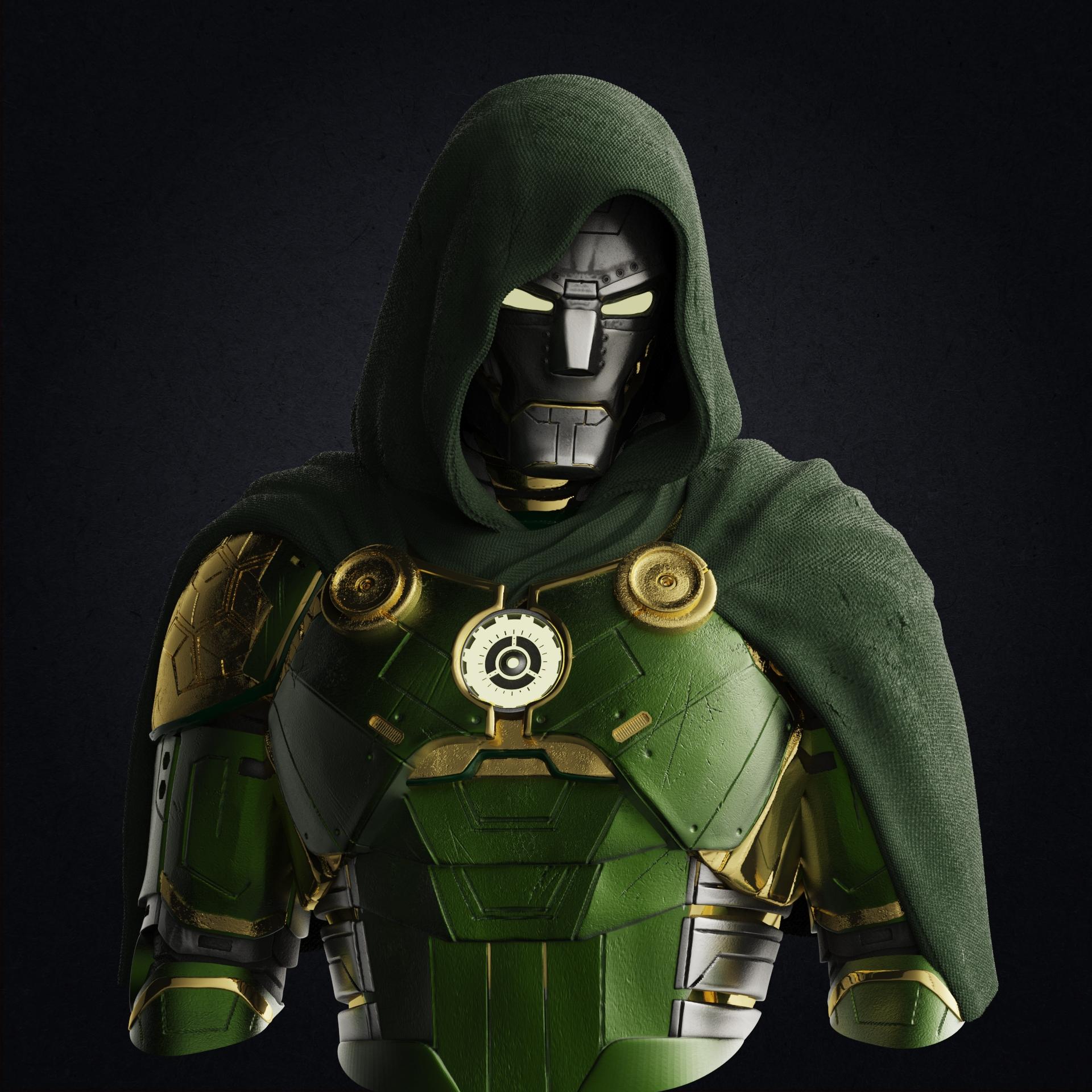 Iron Doom bust (Pre-Supported)  3d model