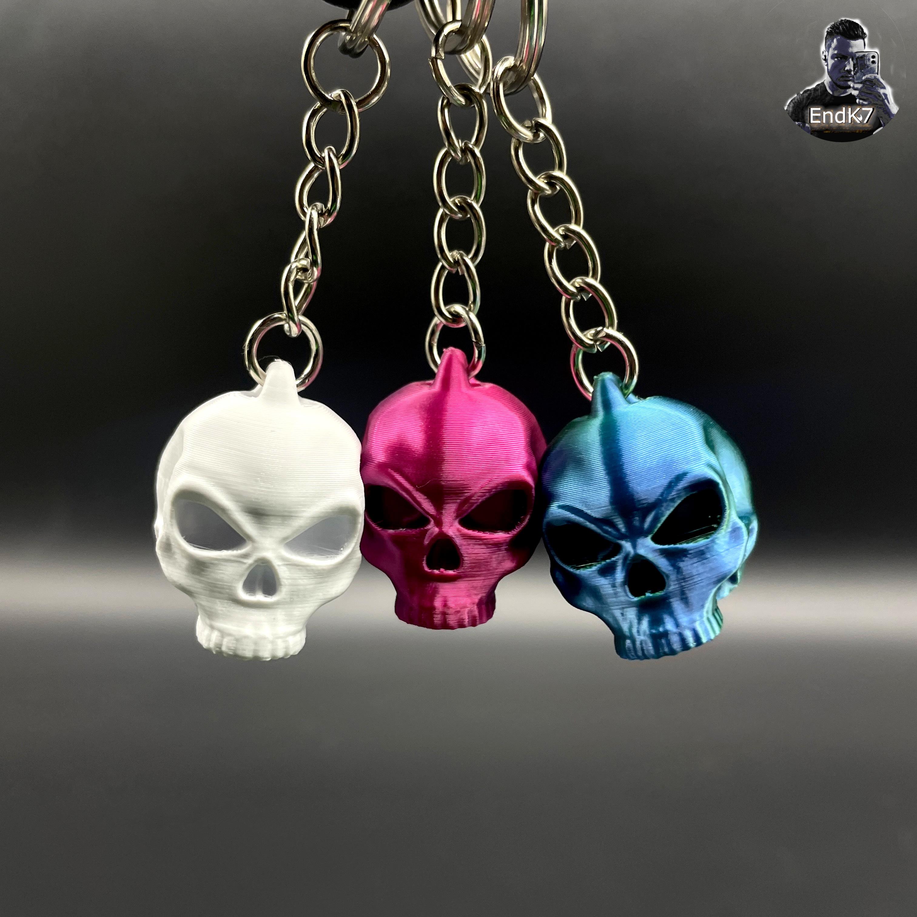 Skull Keychain - Earrings 3d model