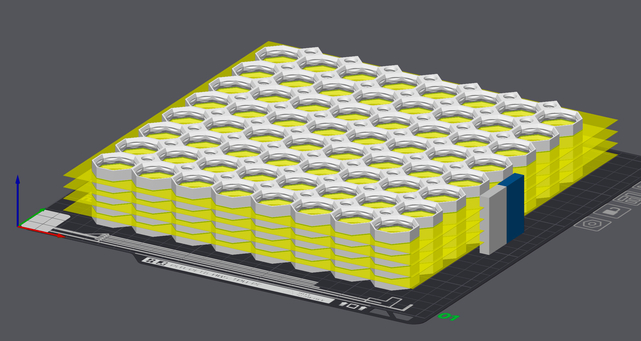 Optimized Multiboard Multi Material 8x8x5H Side Tile Stack 3d model