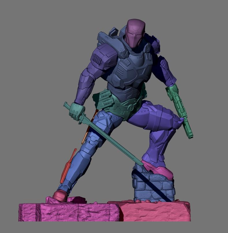 Armorized Deadpool Statue 3D Printer File STL 3d model