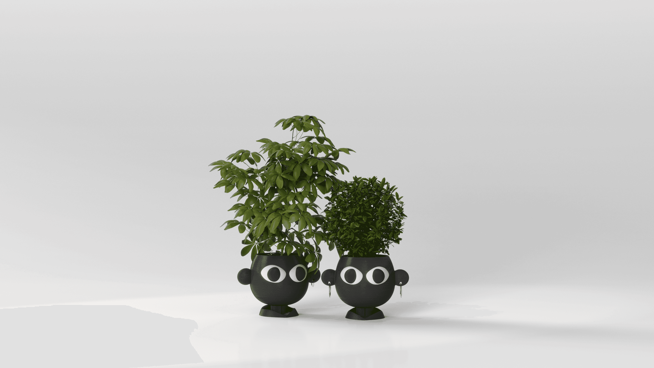 PLANTER - COUPLE POTS  3d model