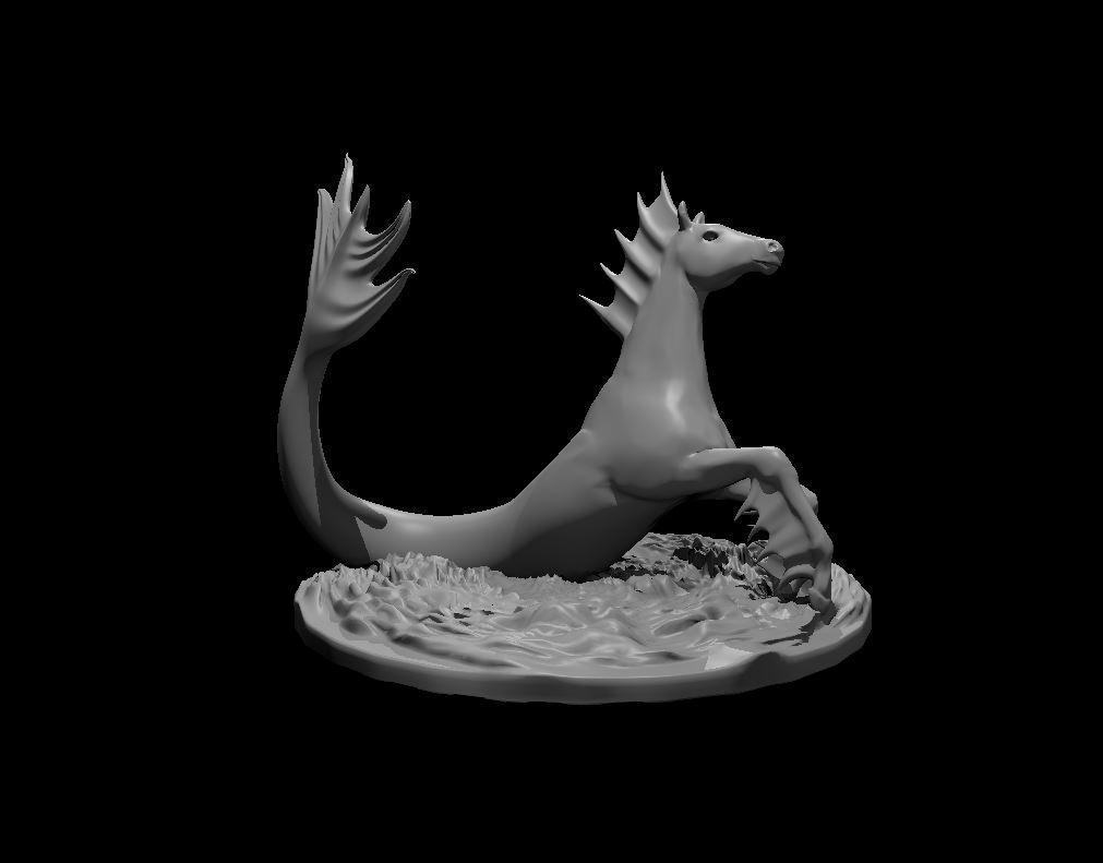 Hippocampus - Hippocampus - 3d model render - D&D - 3d model