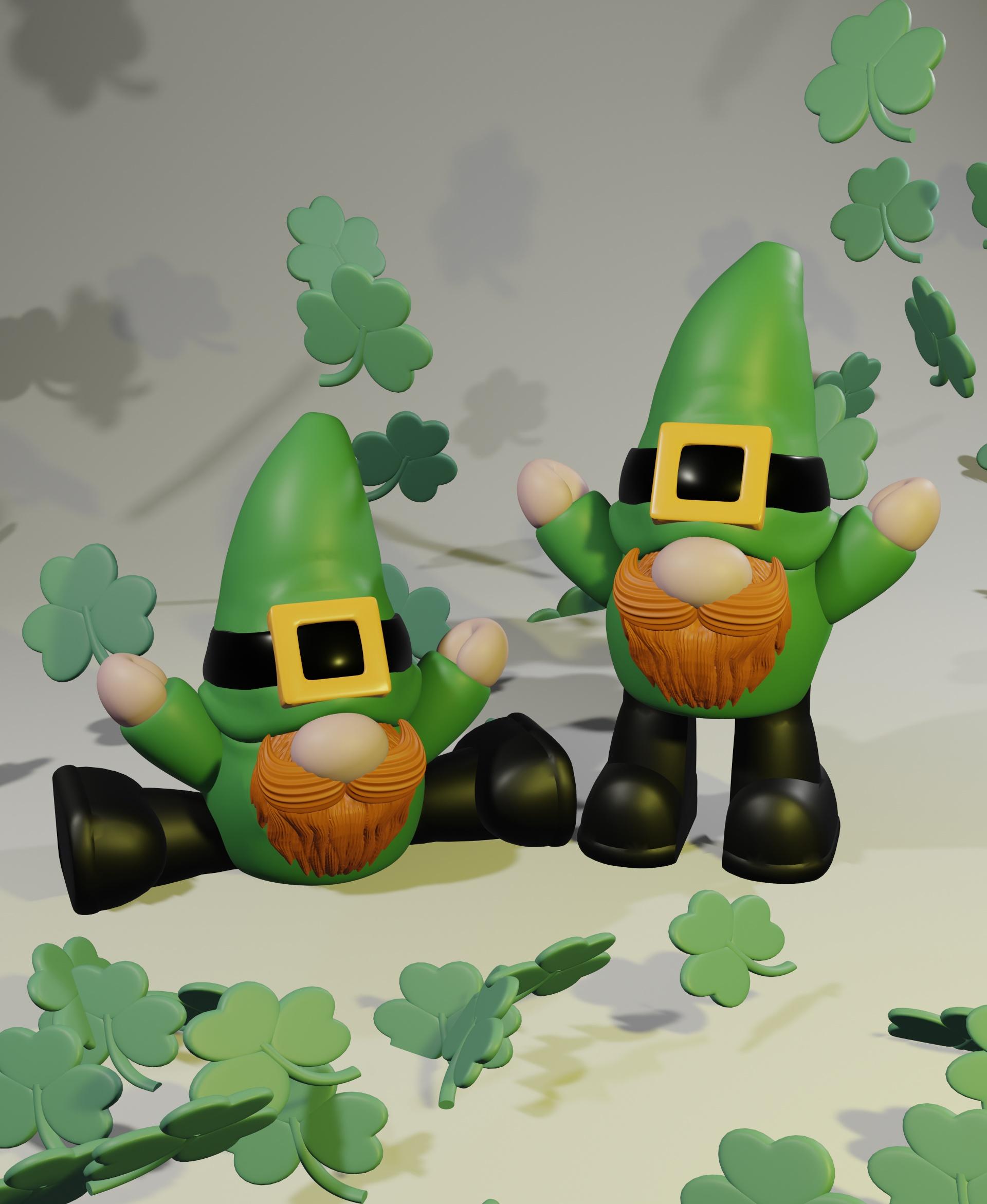 St Patty's Flexi Gnome  3d model
