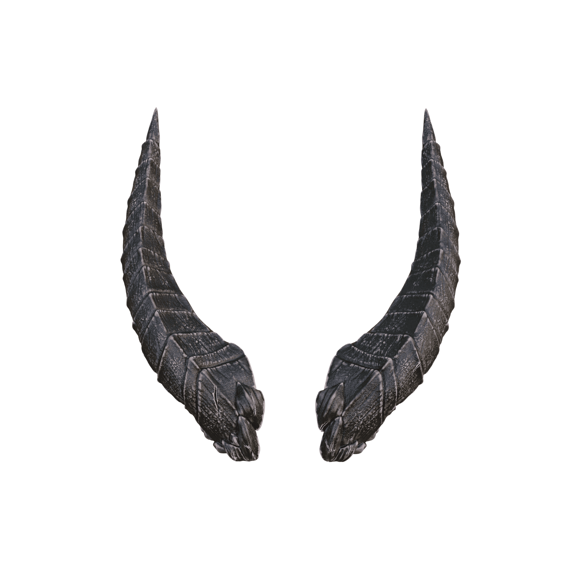 FANTASY BALEFUL SPIKES HORNS SET BALDURS GATE 3 3d model