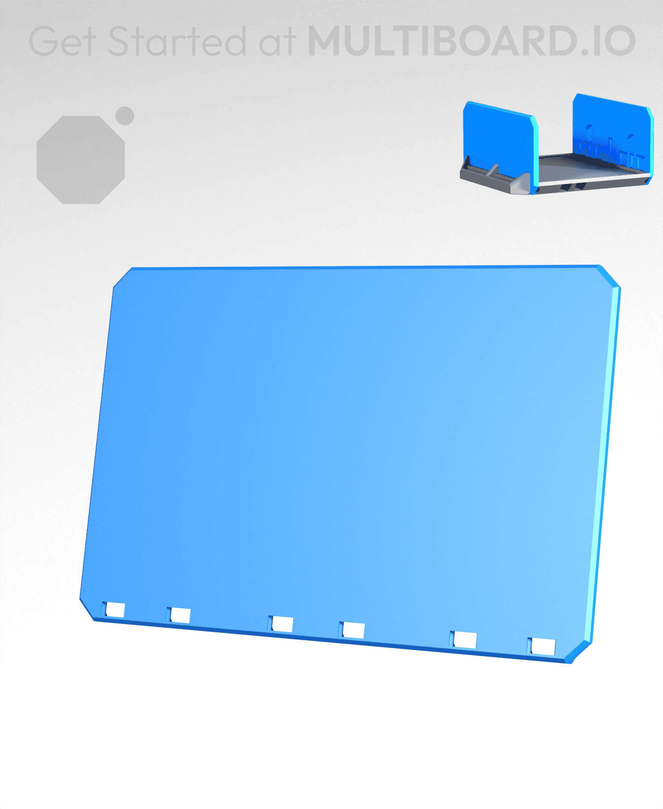 3x2H - Bottom Holes - Multibin Drawer Faceplate 3d model