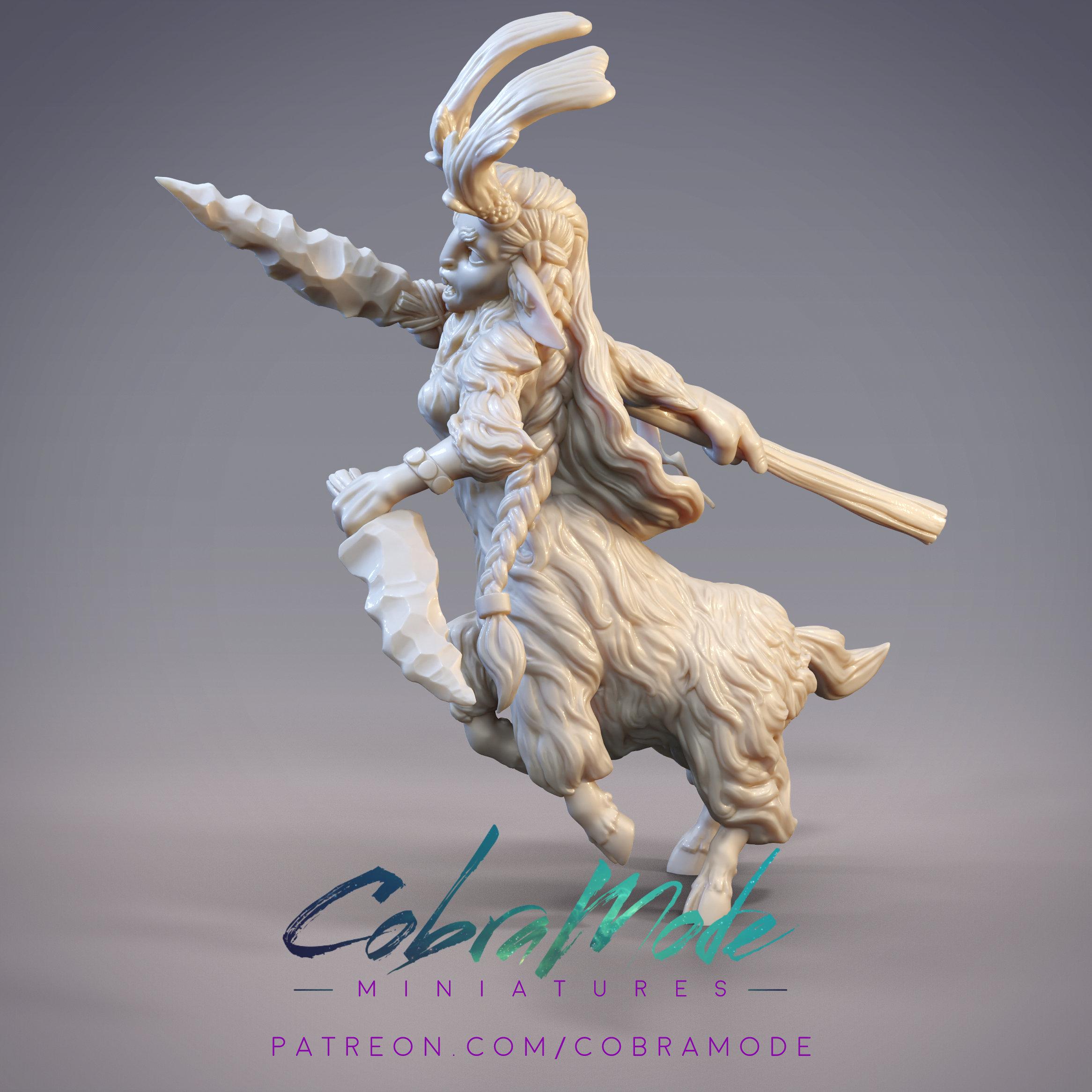 Goat Centaur Spearmaiden  3d model