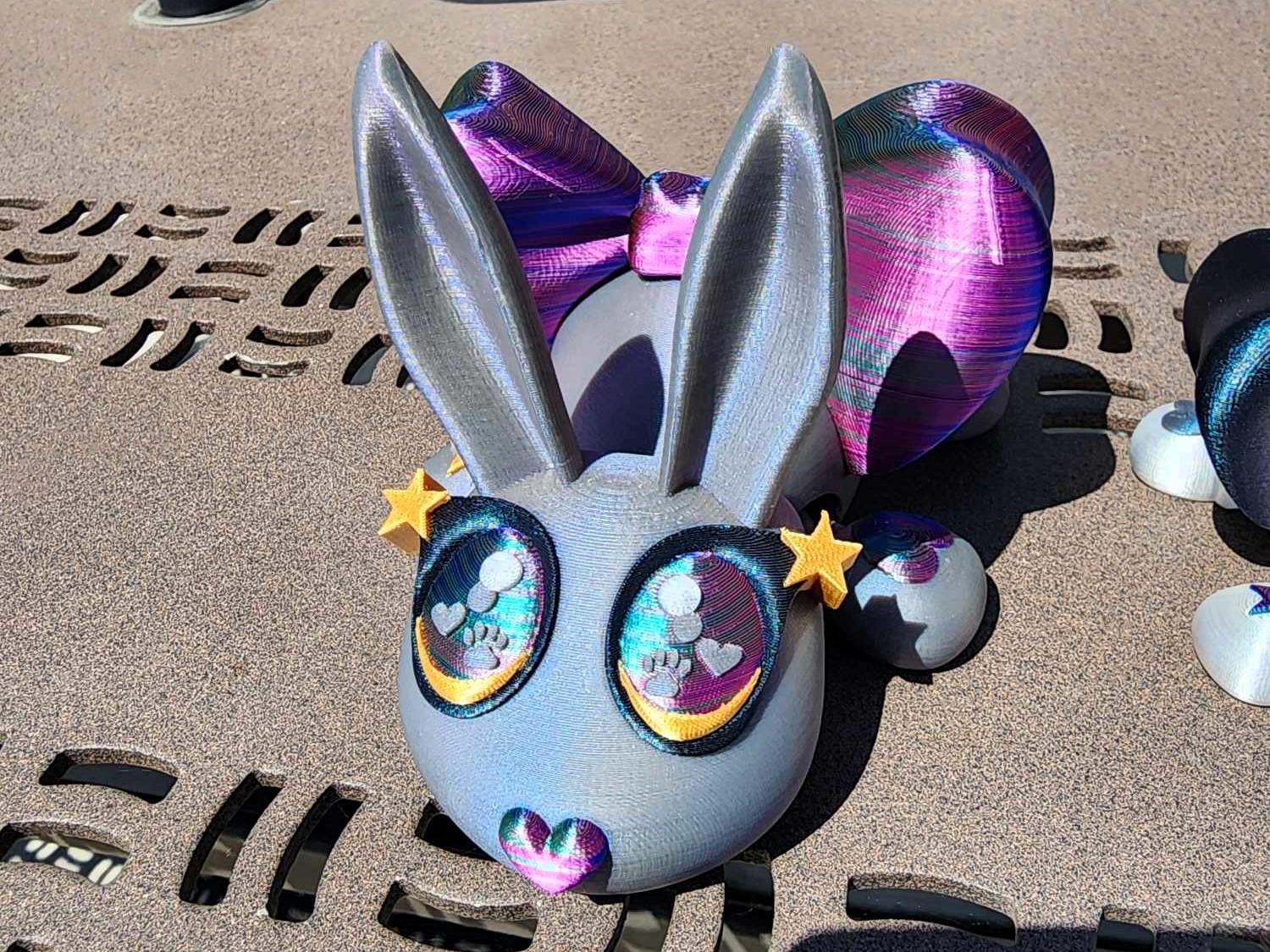 Dazzling Bunny Flexi and Keychain 3d model