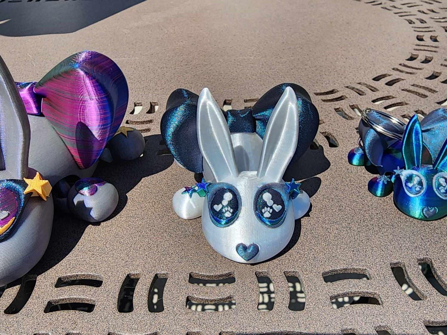 Dazzling Bunny Flexi and Keychain 3d model