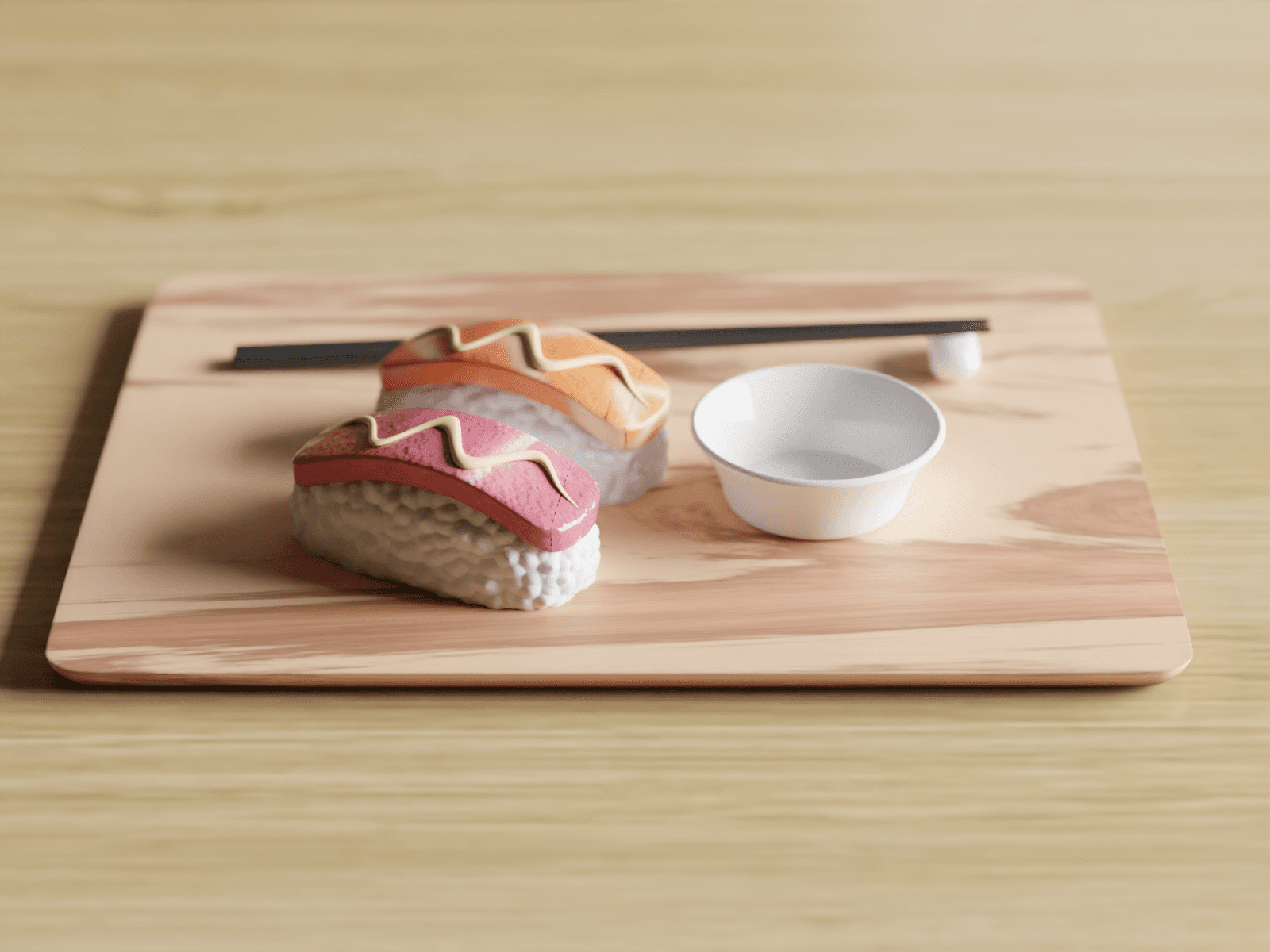 Sushi Sensation: Nigiri Keychain Delight 3d model