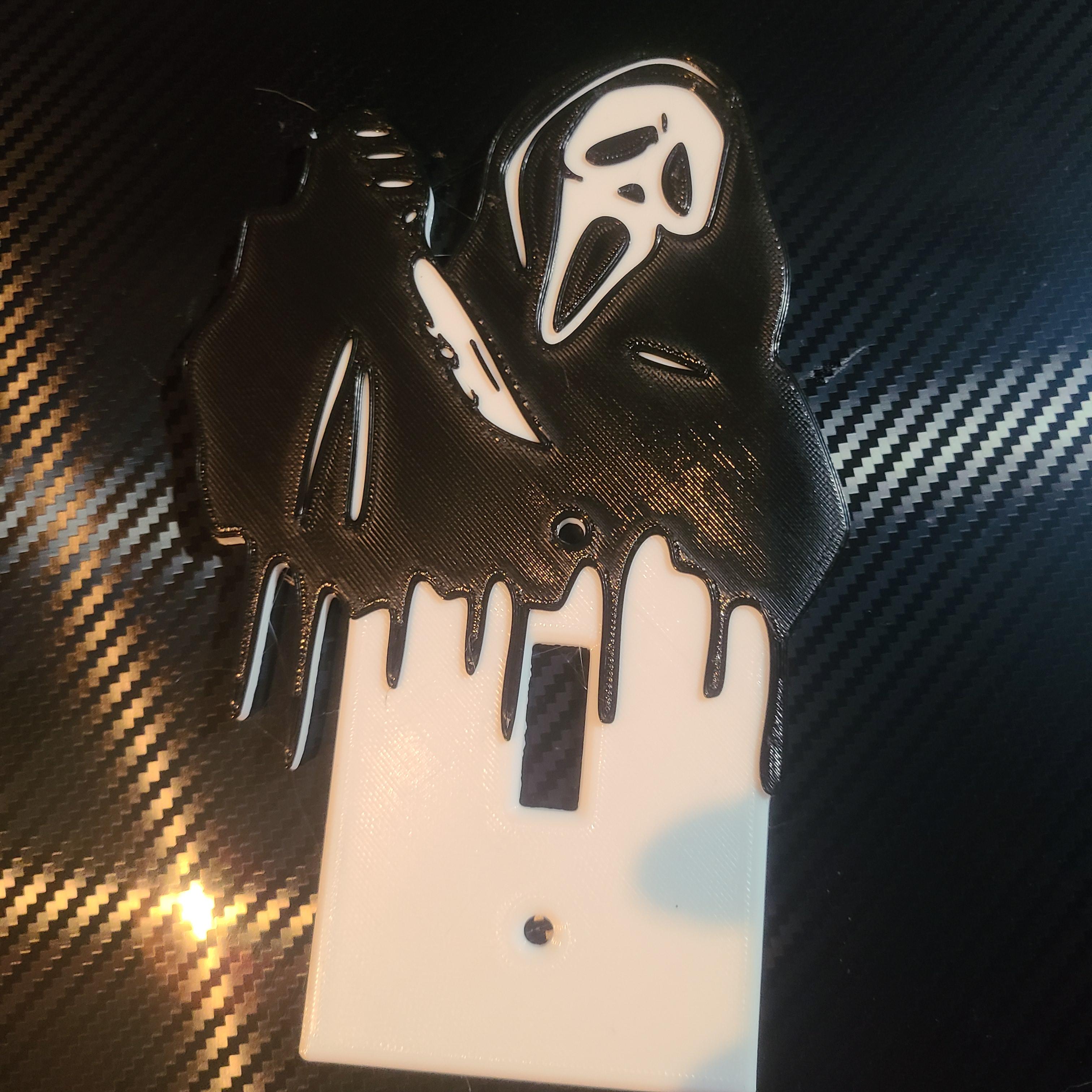 	ghostface logo lightswitch cover 3d model