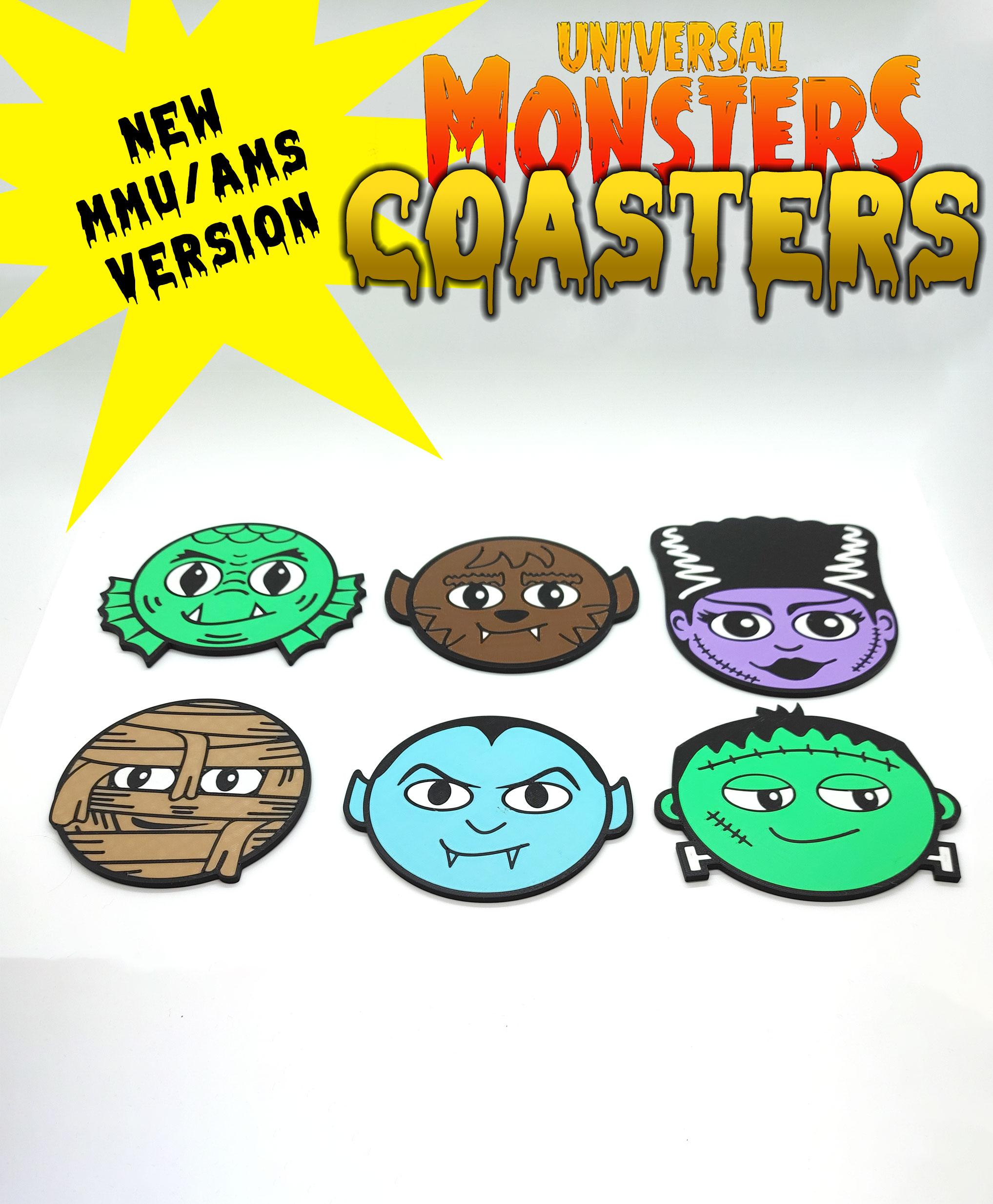 Universal Monsters Coasters MMU/AMS - Wolfman 3d model