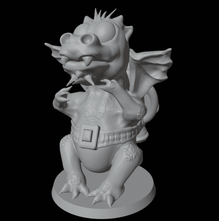 DRAGON WITH JETPACK MINI FOR TABLETOP TTRPG DND - PRESUPPORTED INCLUDED 3d model