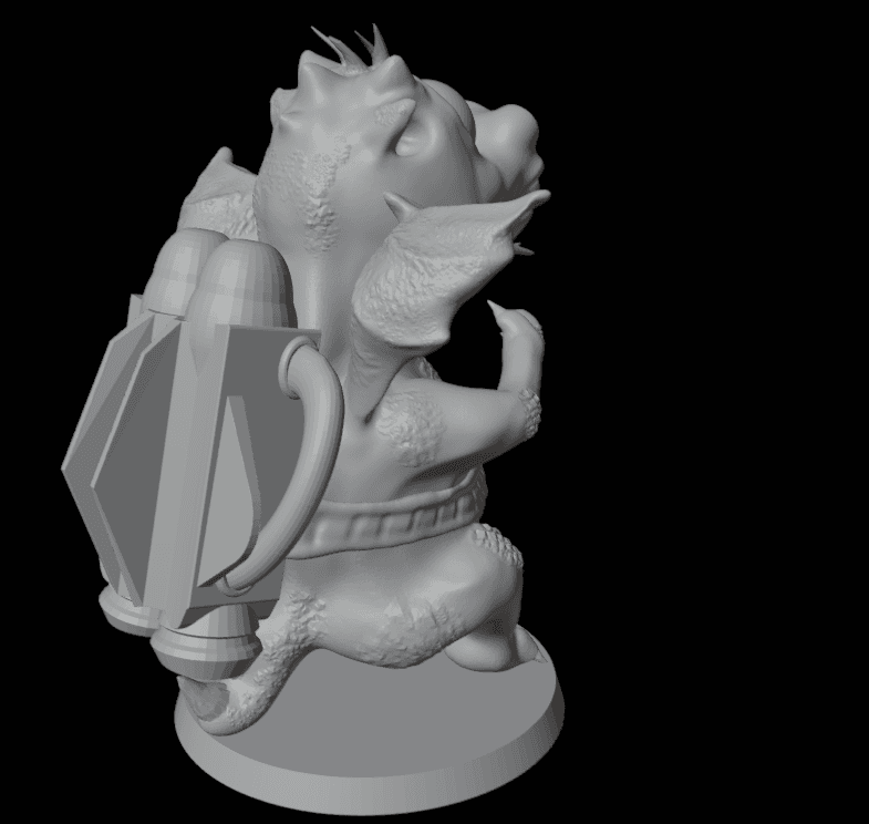 DRAGON WITH JETPACK MINI FOR TABLETOP TTRPG DND - PRESUPPORTED INCLUDED 3d model