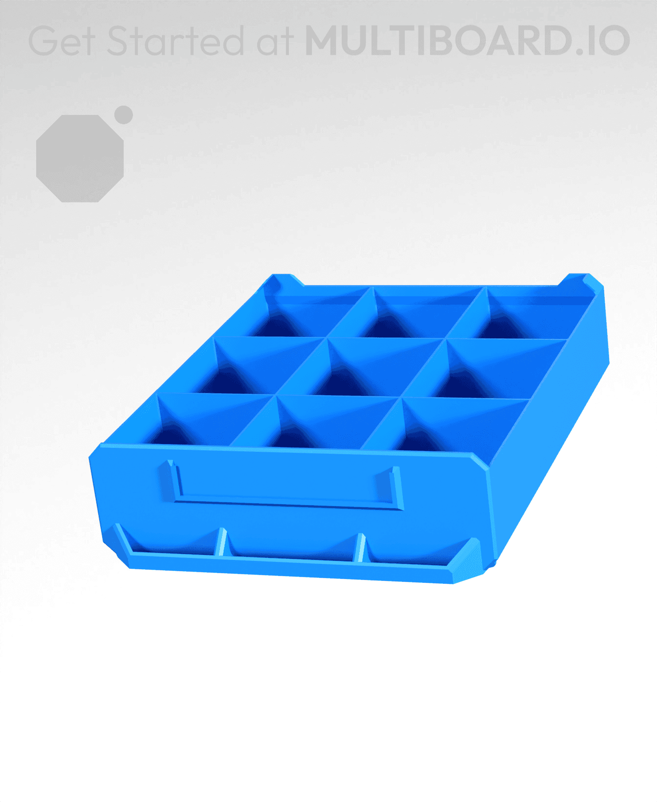 3x1x3.5-Deep - Grid Divided - Multibin Simple Drawer 3d model