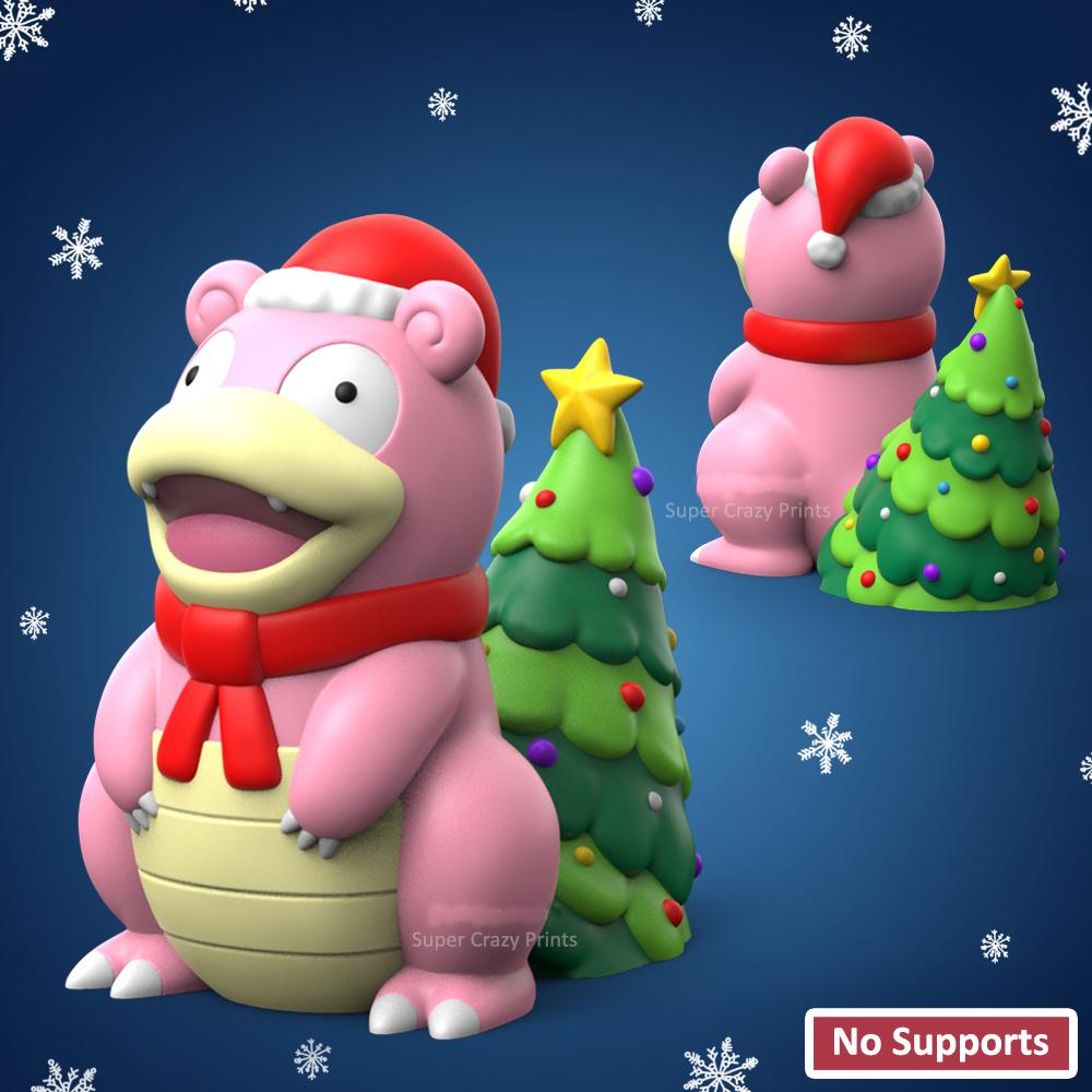 Christmas Slowbro (Easy Print No Supports) 3d model