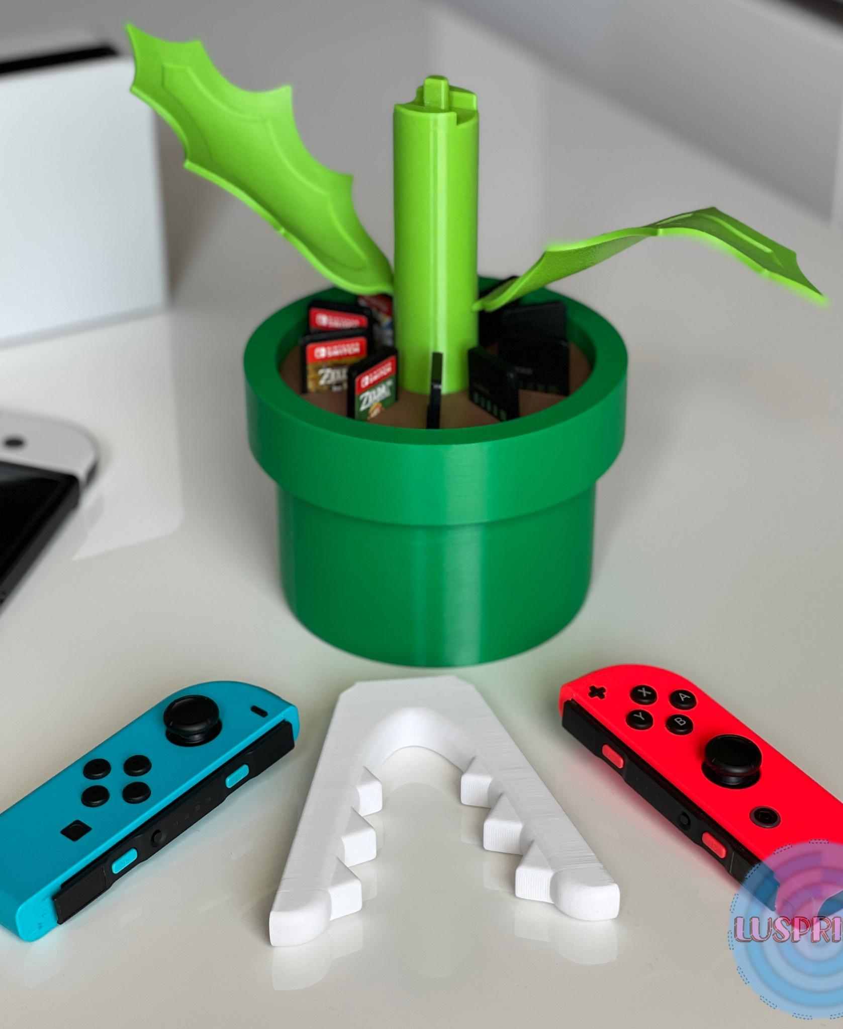 Piranha Plant JoyCon Grip | Cartridge Holder  3d model