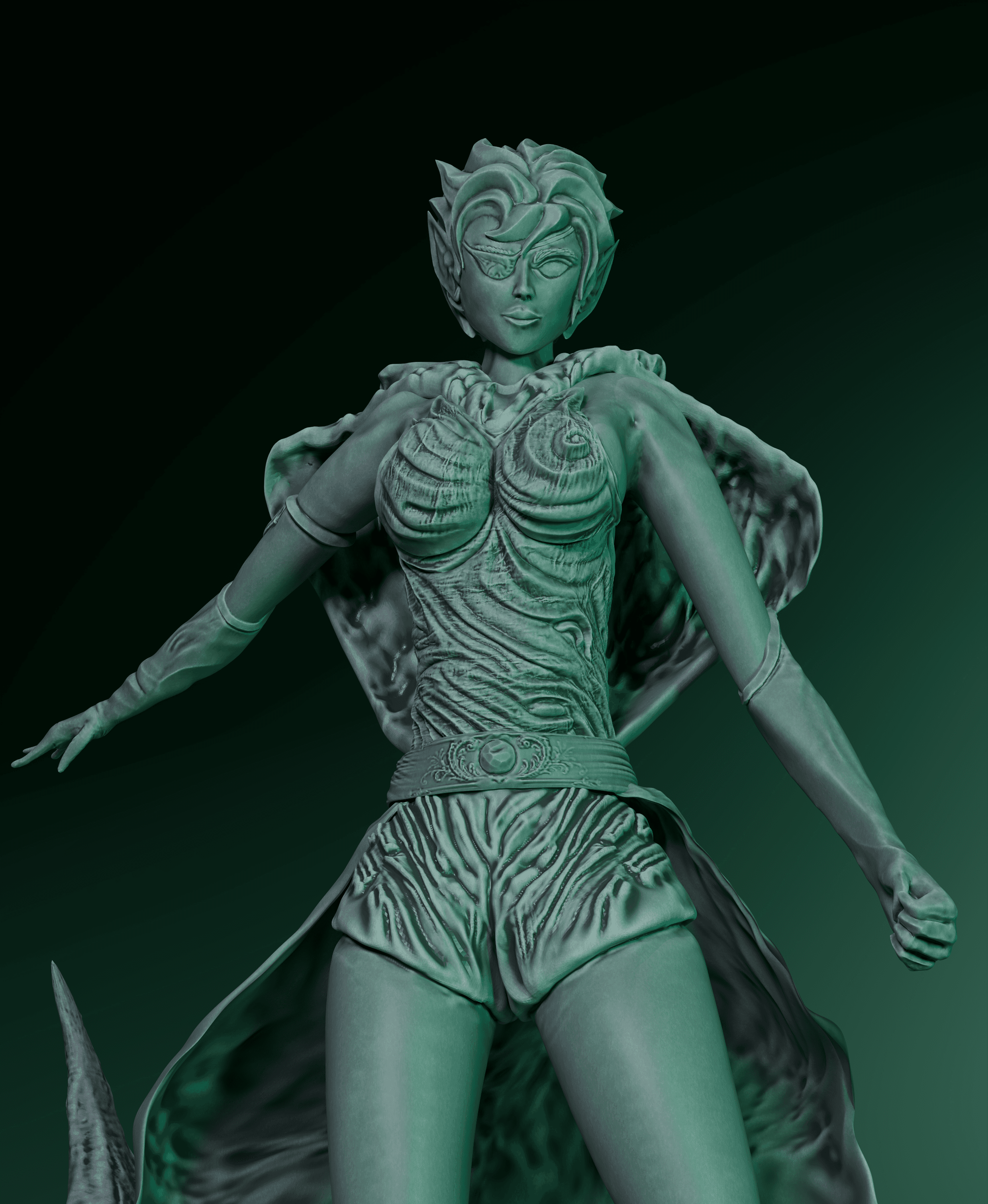 Freyalise, Llanowar's Fury – Legendary Elf Commander - Magic the gathering 3d model