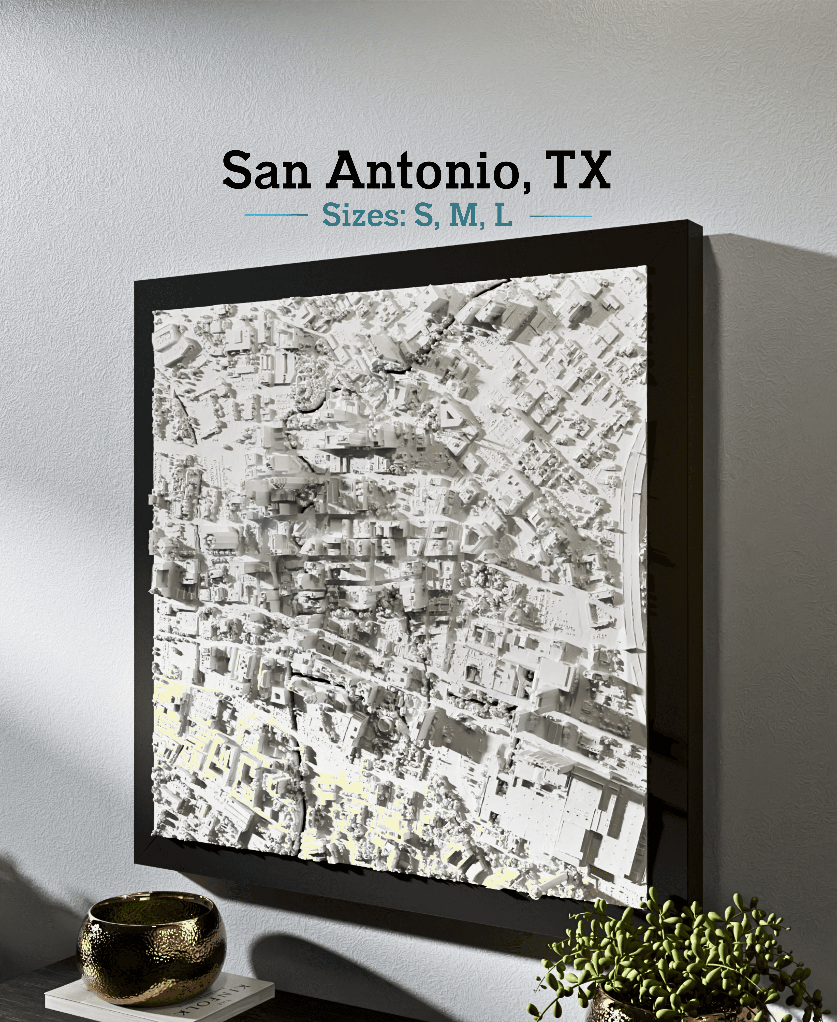 San Antonio, TX - Small, Medium, & Large 3d model