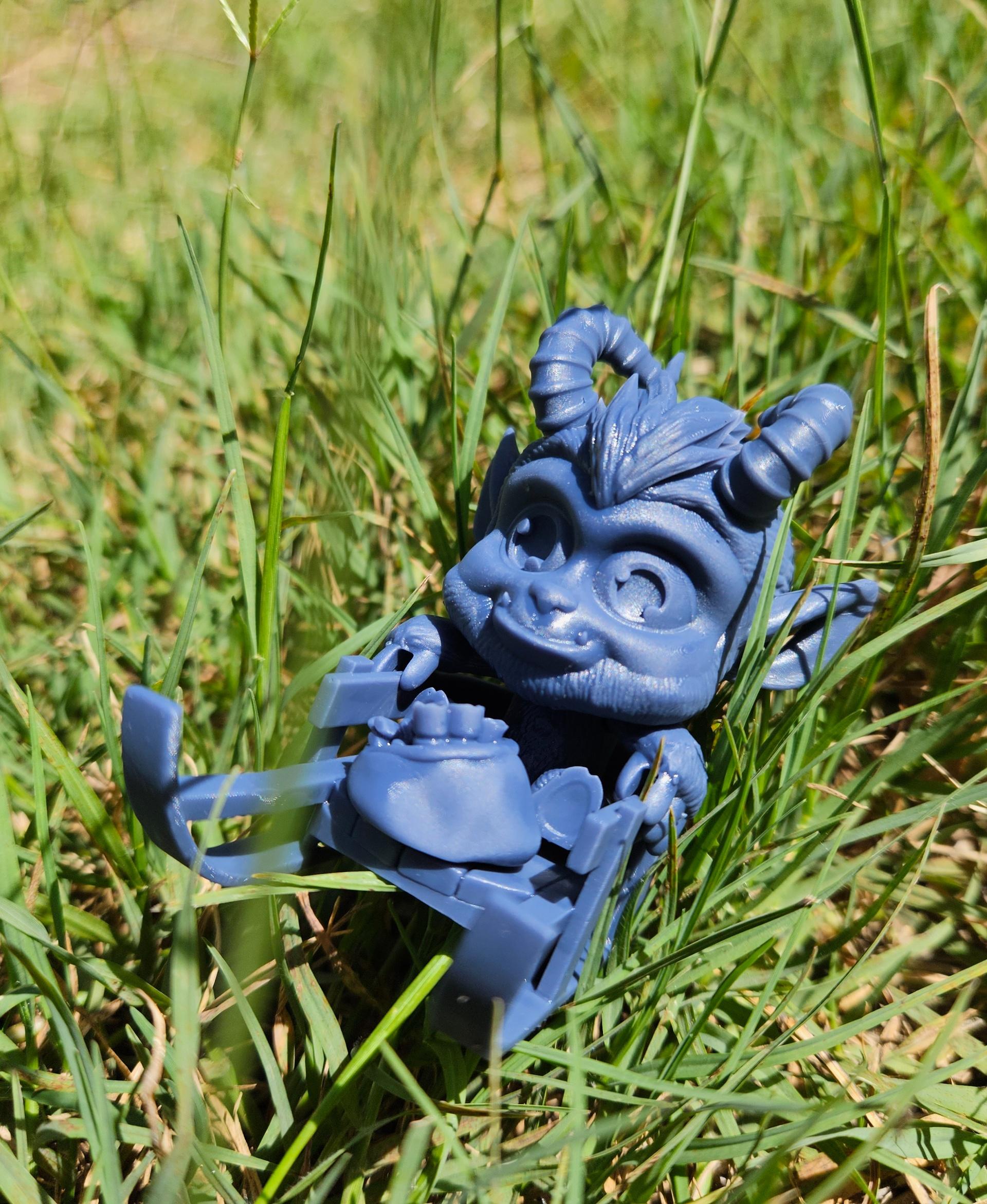 Krampus  - 🎶Dashing through the grass.. 🎵 Printed at 50%scale! Love it so cute!!  - 3d model