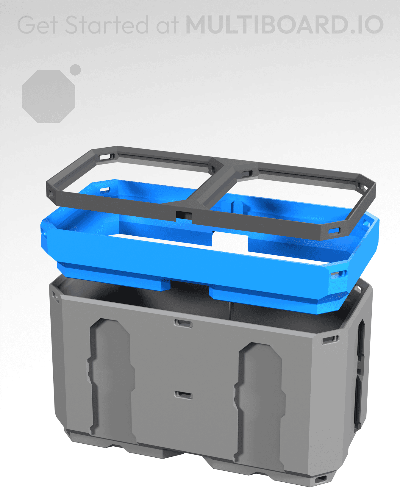 2x1 - Multigrid Panel Lid Rim 3d model