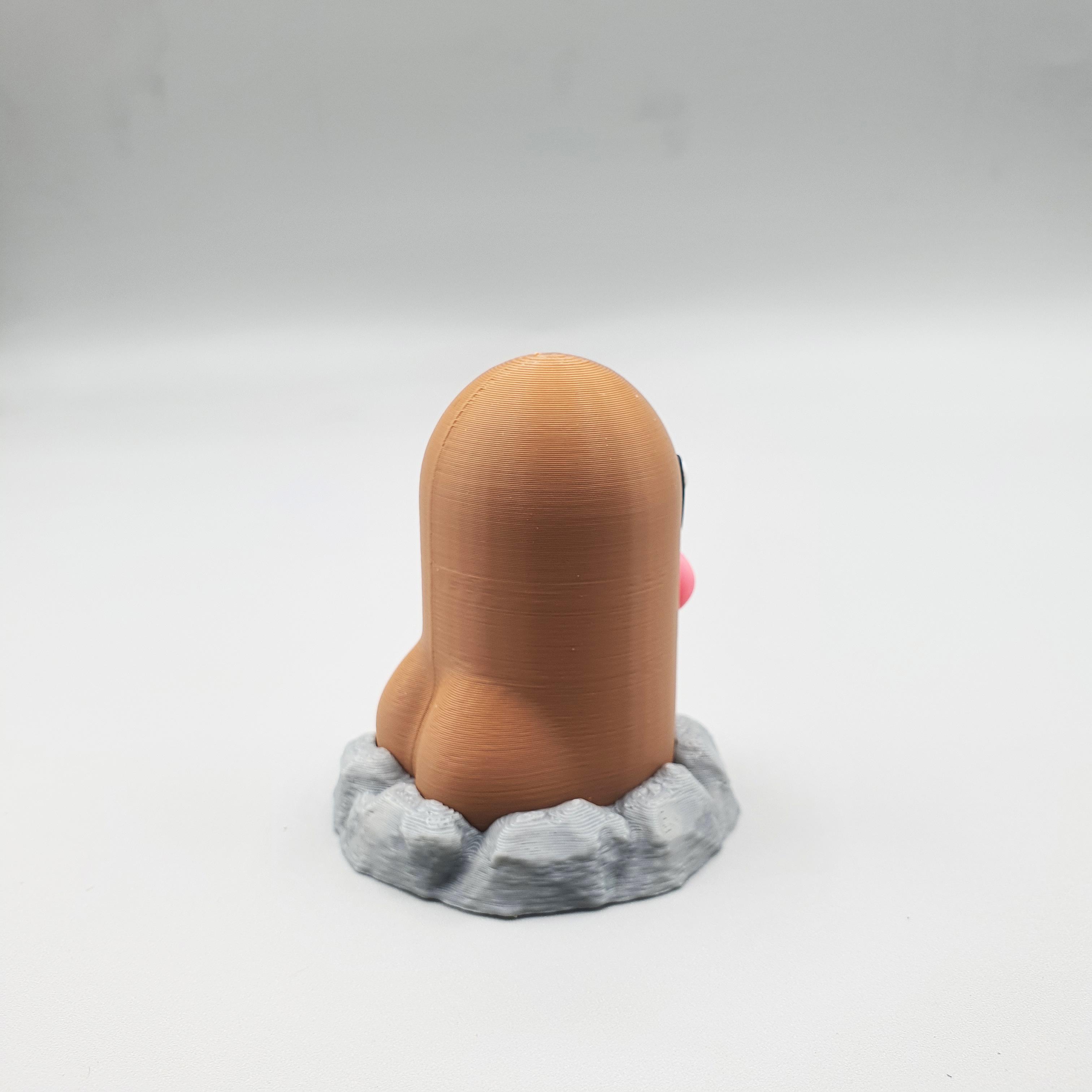 Diglett Pokemon -  Cheeky Upgrade: The Backstory Unearthed 🌱🍑 3d model