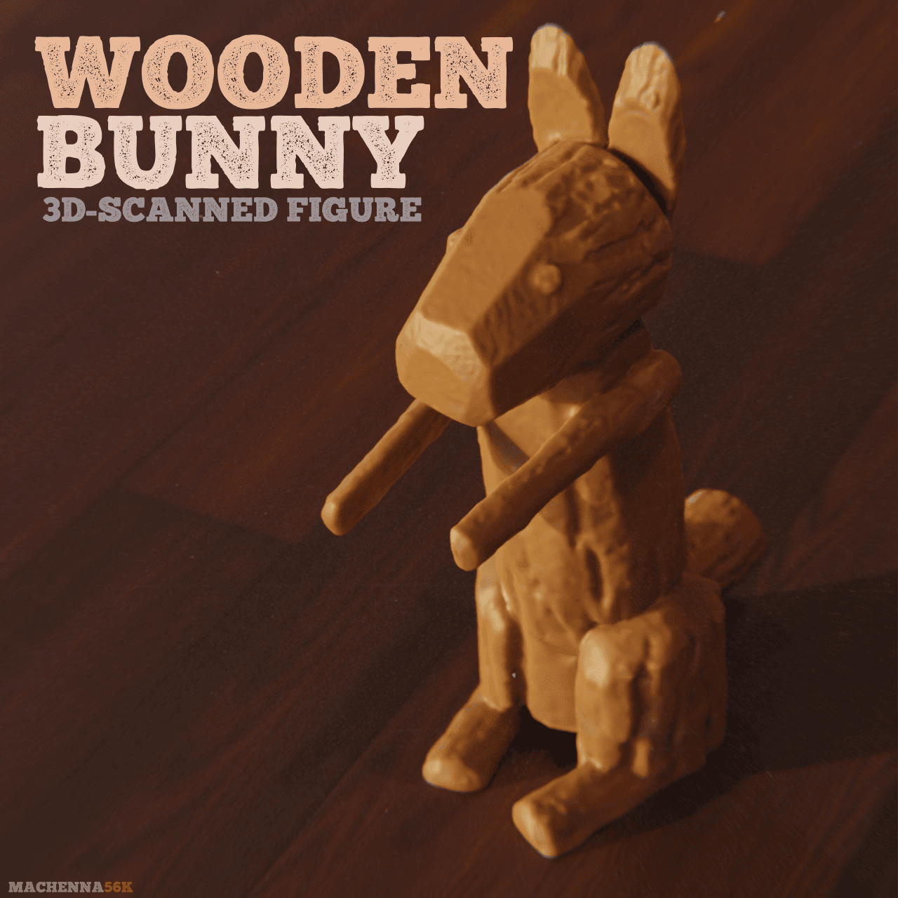 Wooden Bunny | 3D 3d model