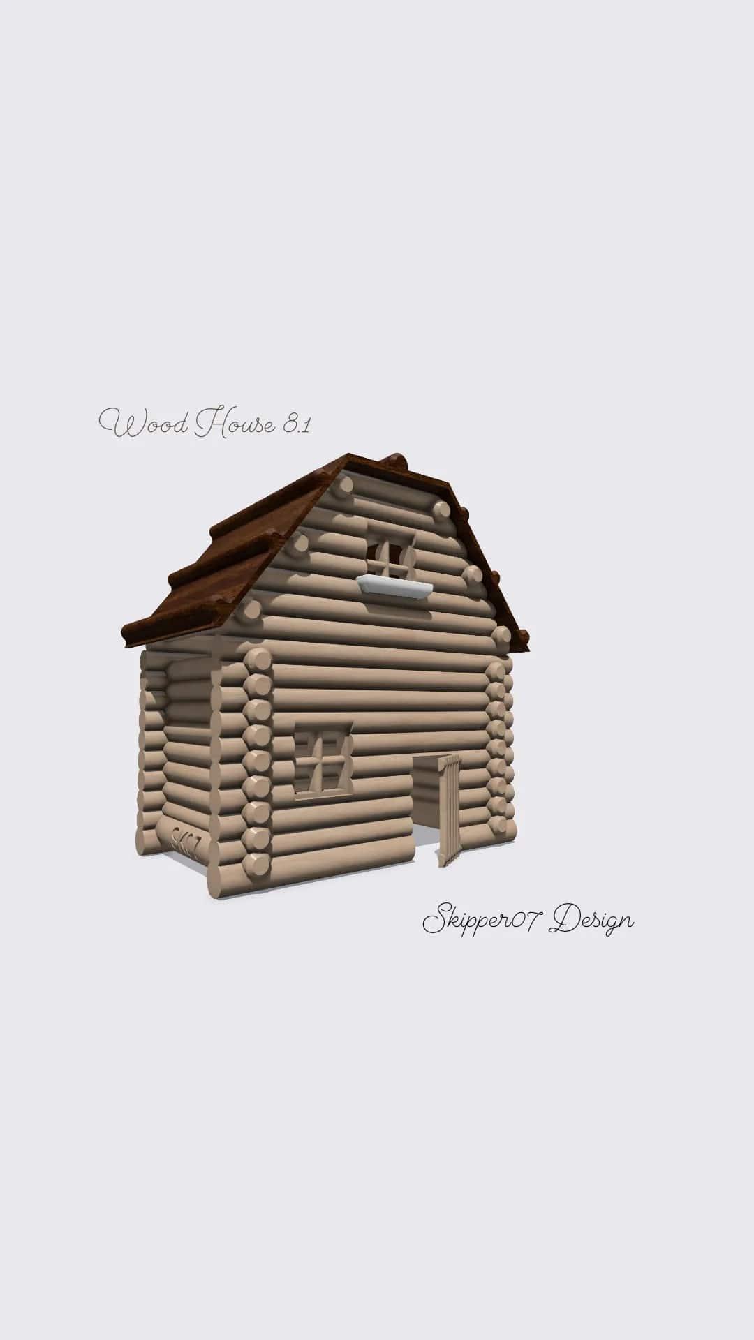 Wood House 8.1 3d model