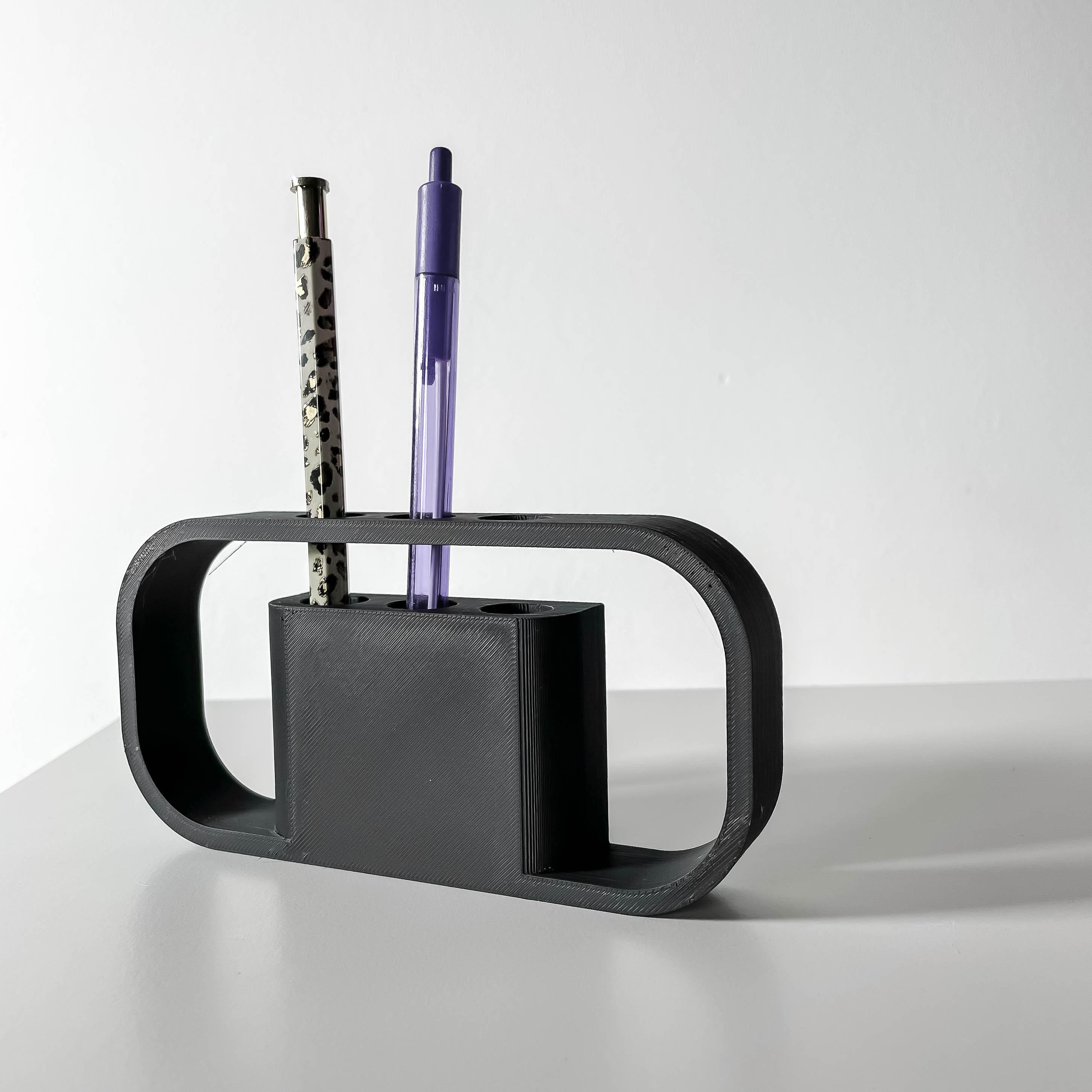 The Ilios Pen Holder | Desk Organizer and Pencil Cup Holder | Modern Office and Home Decor 3d model