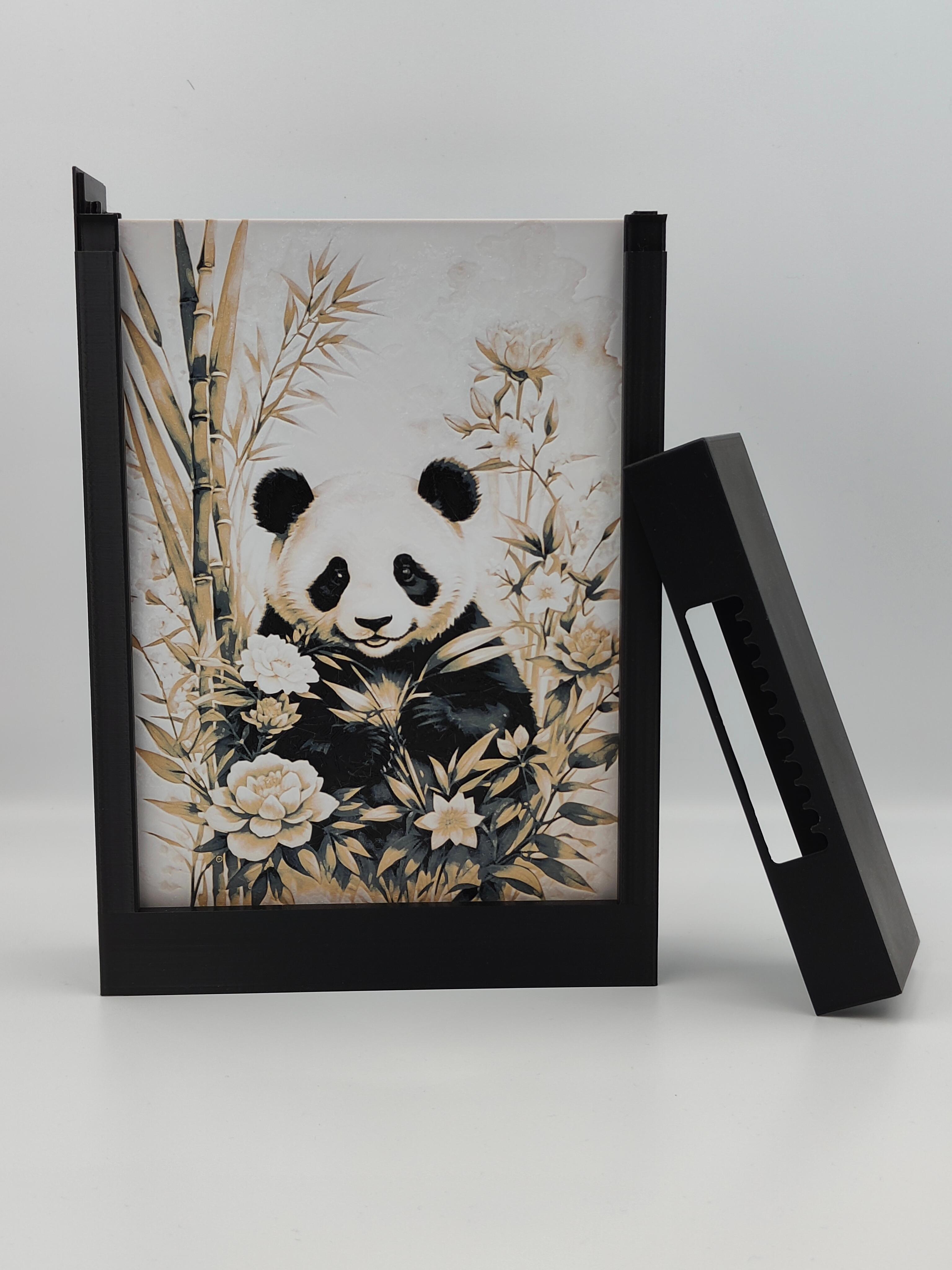 Panda - Hueforge Wall Mountable Frame Compatible Hueforge Print 3d model