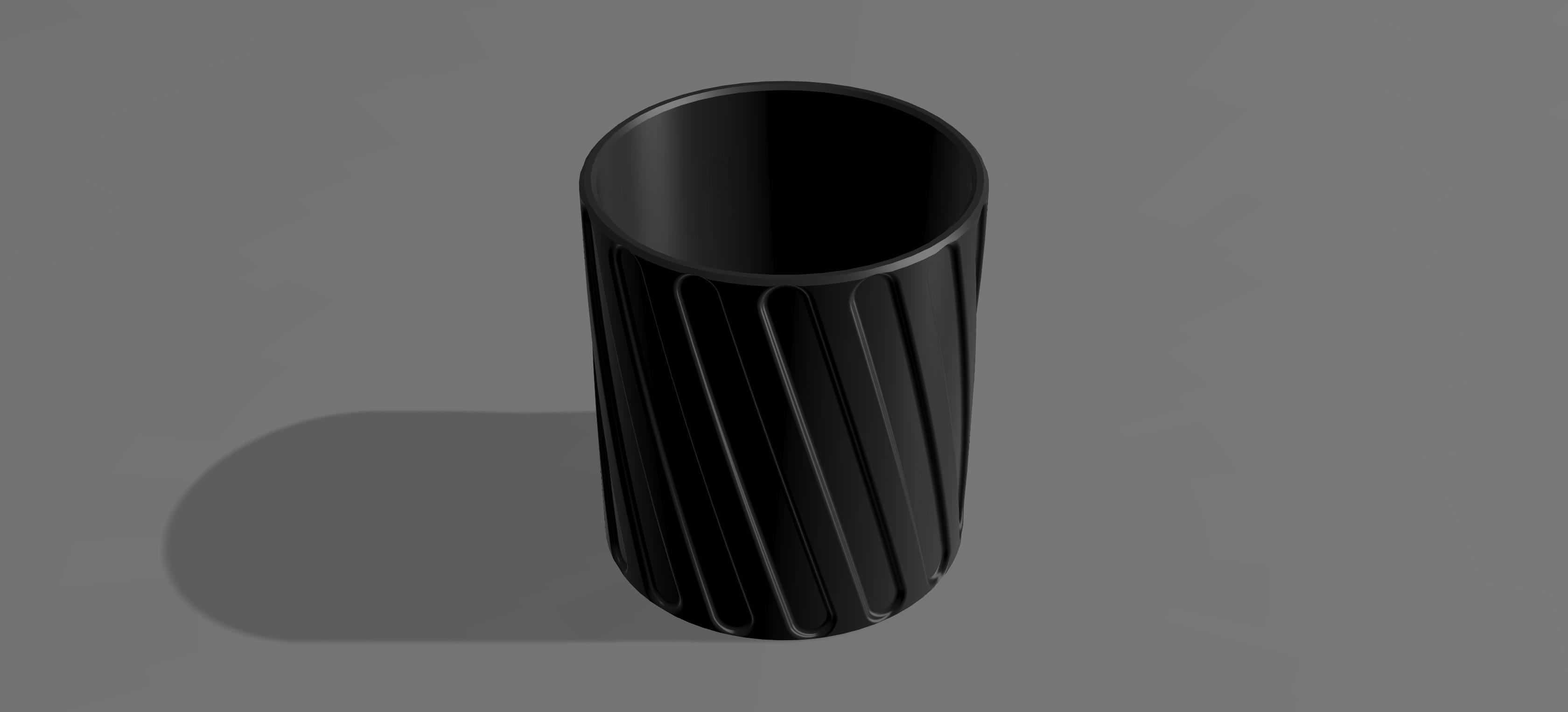 spiral slot Koozie (66mm) 3d model