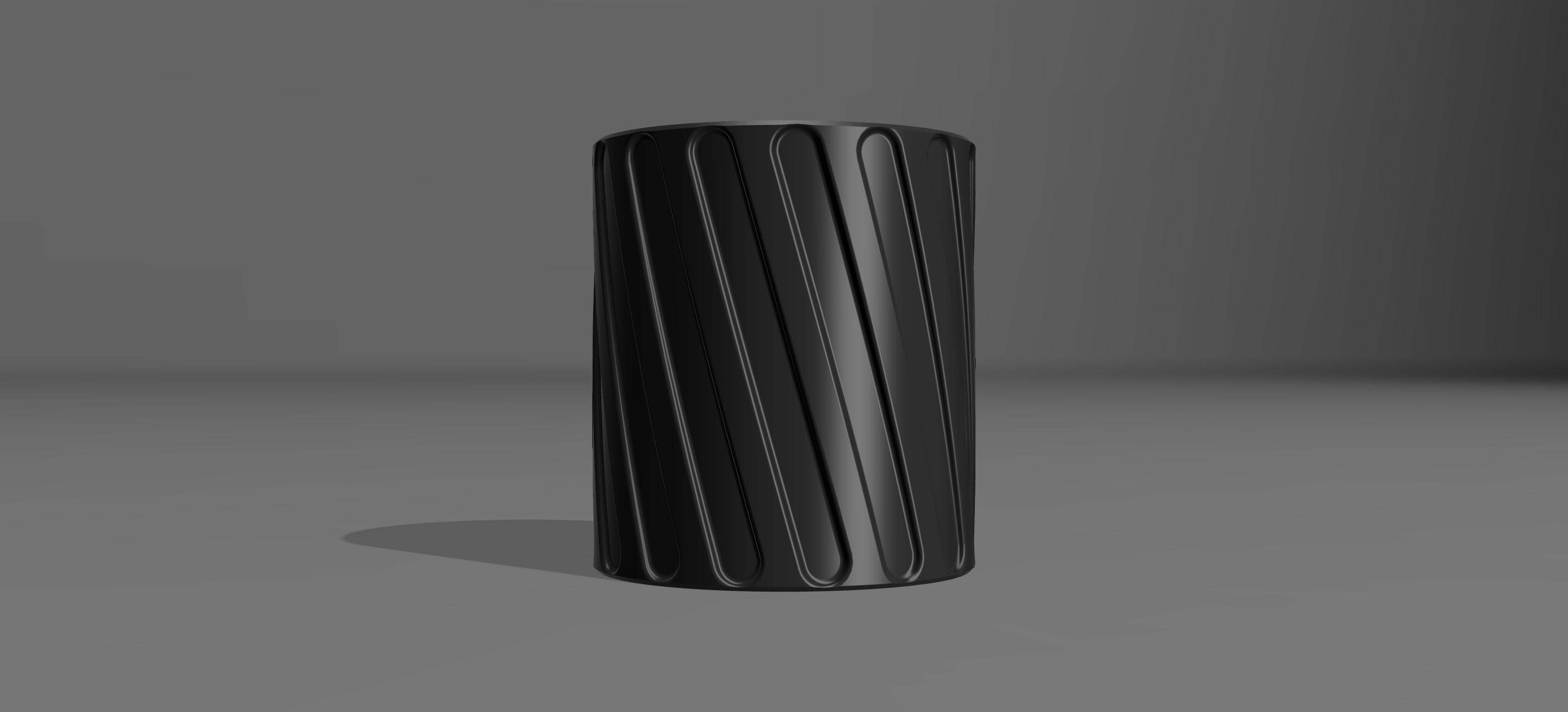 spiral slot Koozie (66mm) 3d model