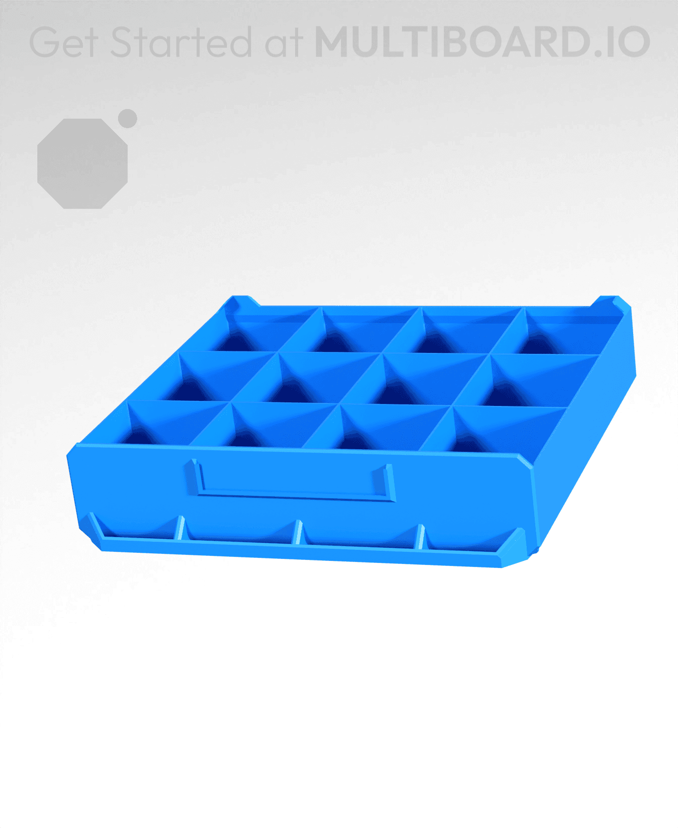 4x1x3.5-Deep - Grid Divided - Multibin Simple Drawer 3d model