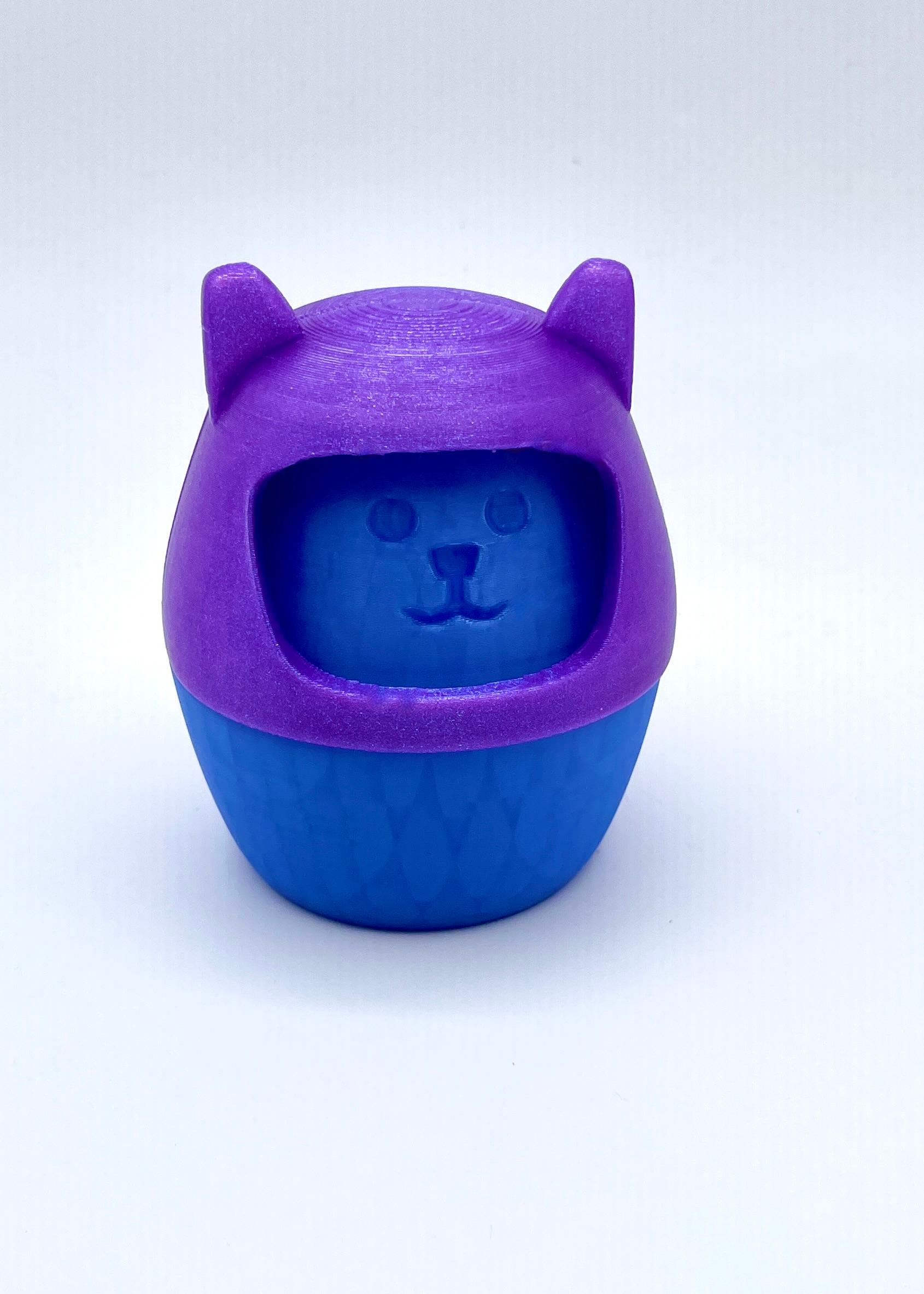 Shiba/Cat Style Twist Container - Atomic Cosmic Ray Blue and West3D Ambrosia Dolos Prince of Purple - 3d model