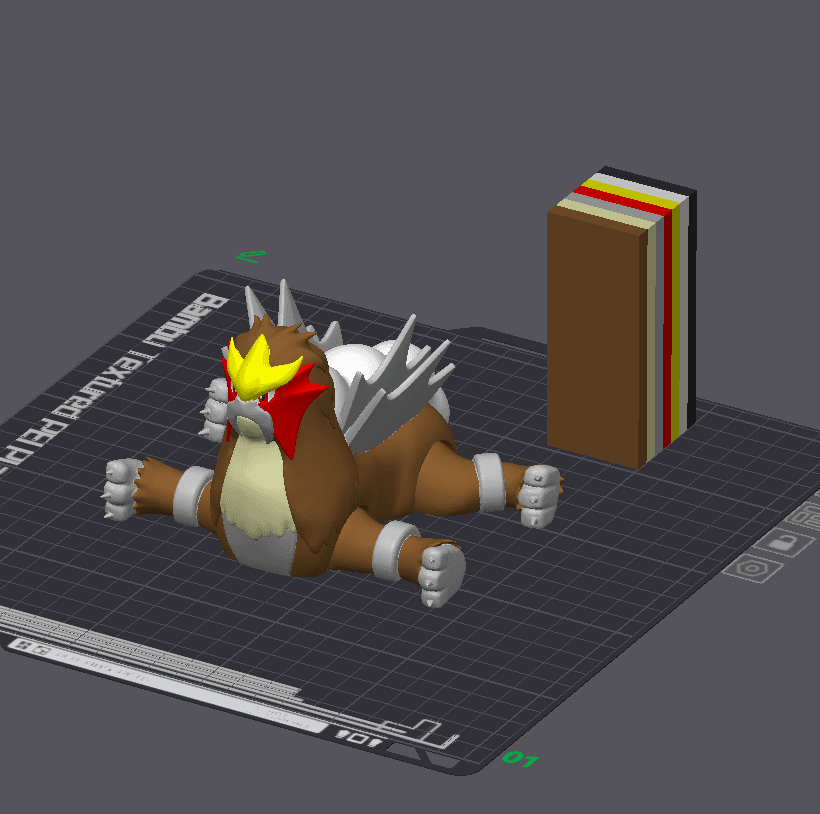 Articulating Entei - Print in Place - Pokemon 3d model
