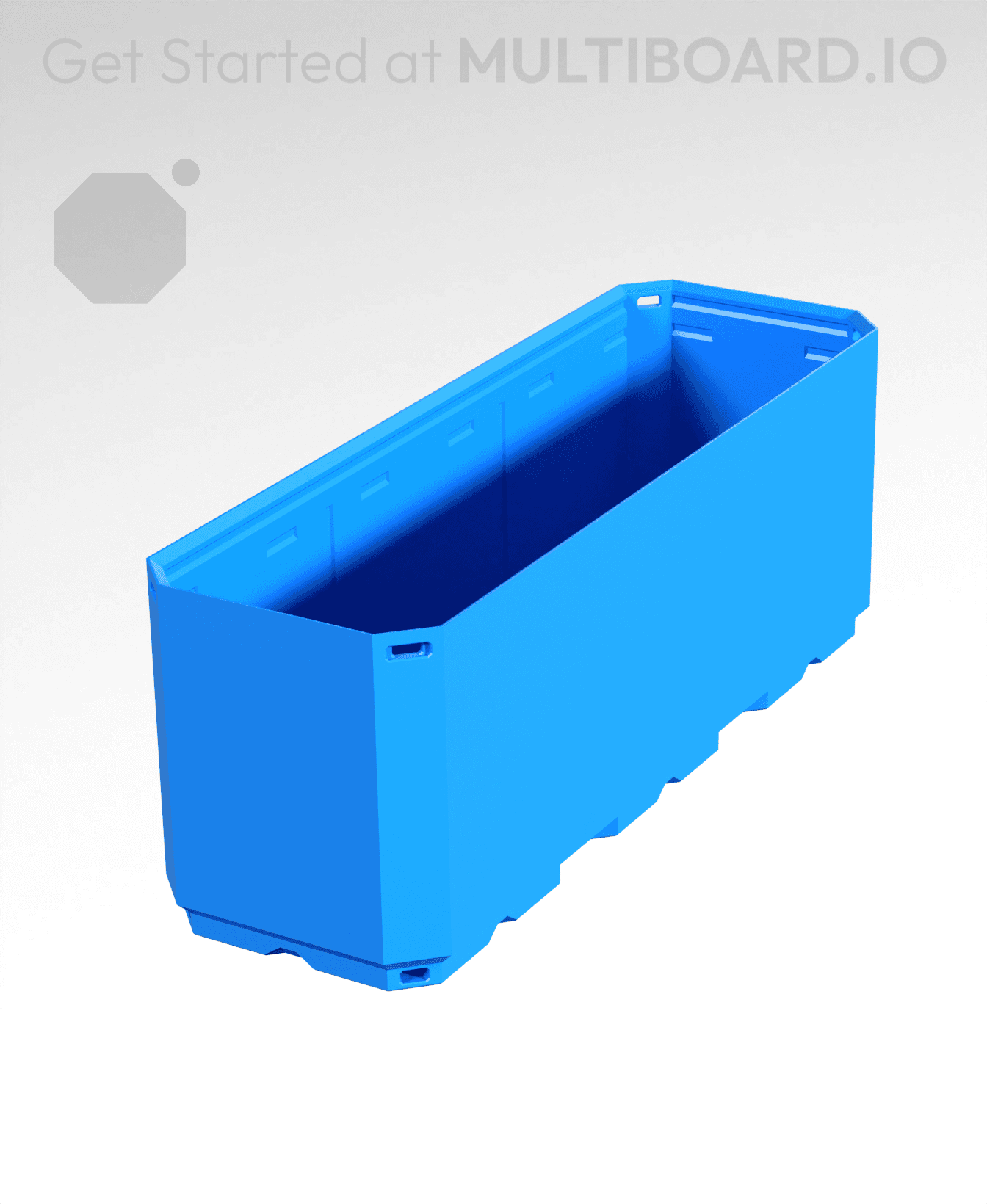 1x3x1 - Simple Walls - Multibin Shell 3d model