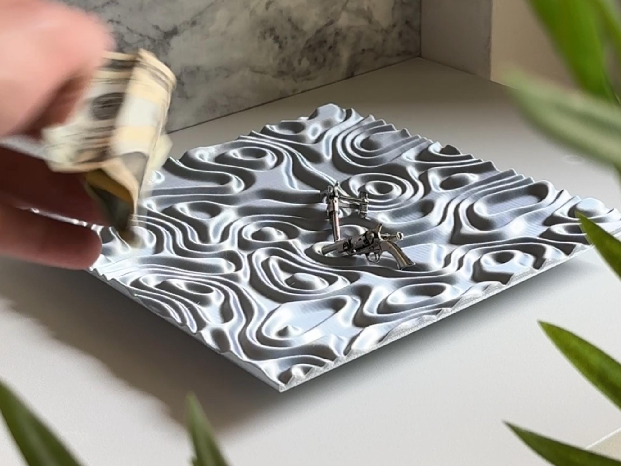 Abstract, desk tray catchall 3d model