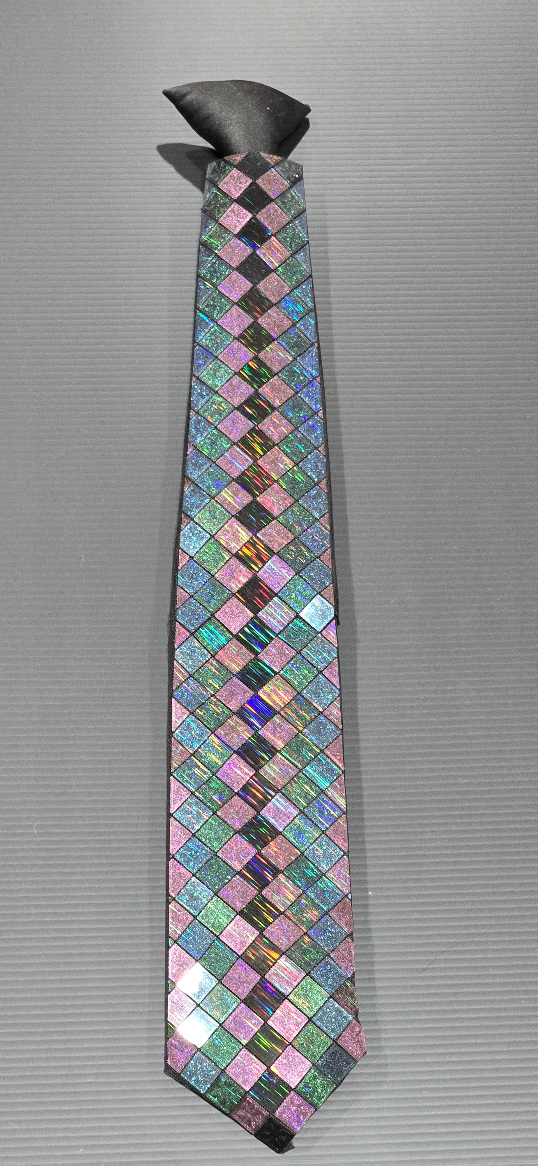 Diamond pattern tie cover with snap fasteners 3d model