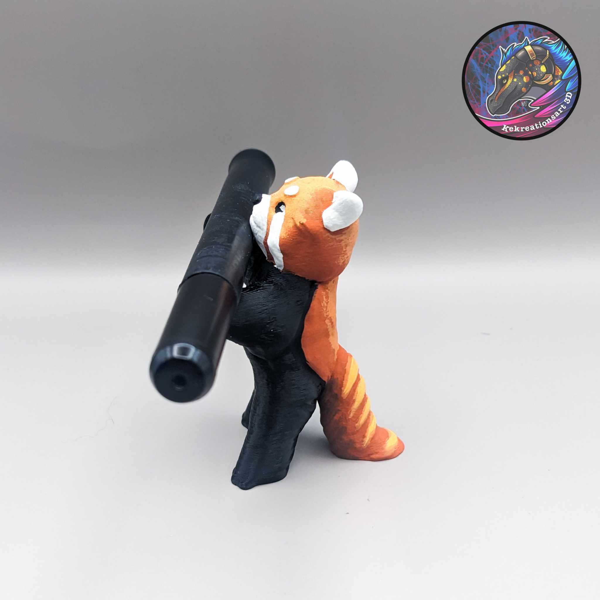 Red Panda Pen Holder 3d model